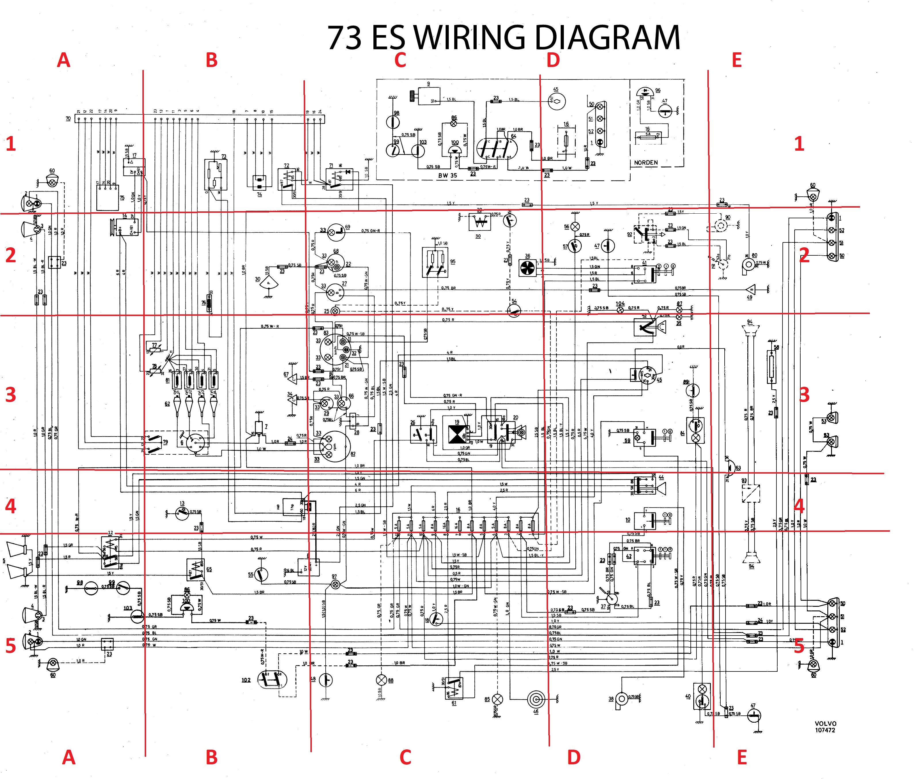 Volvo 1800 Wiring Diagrams