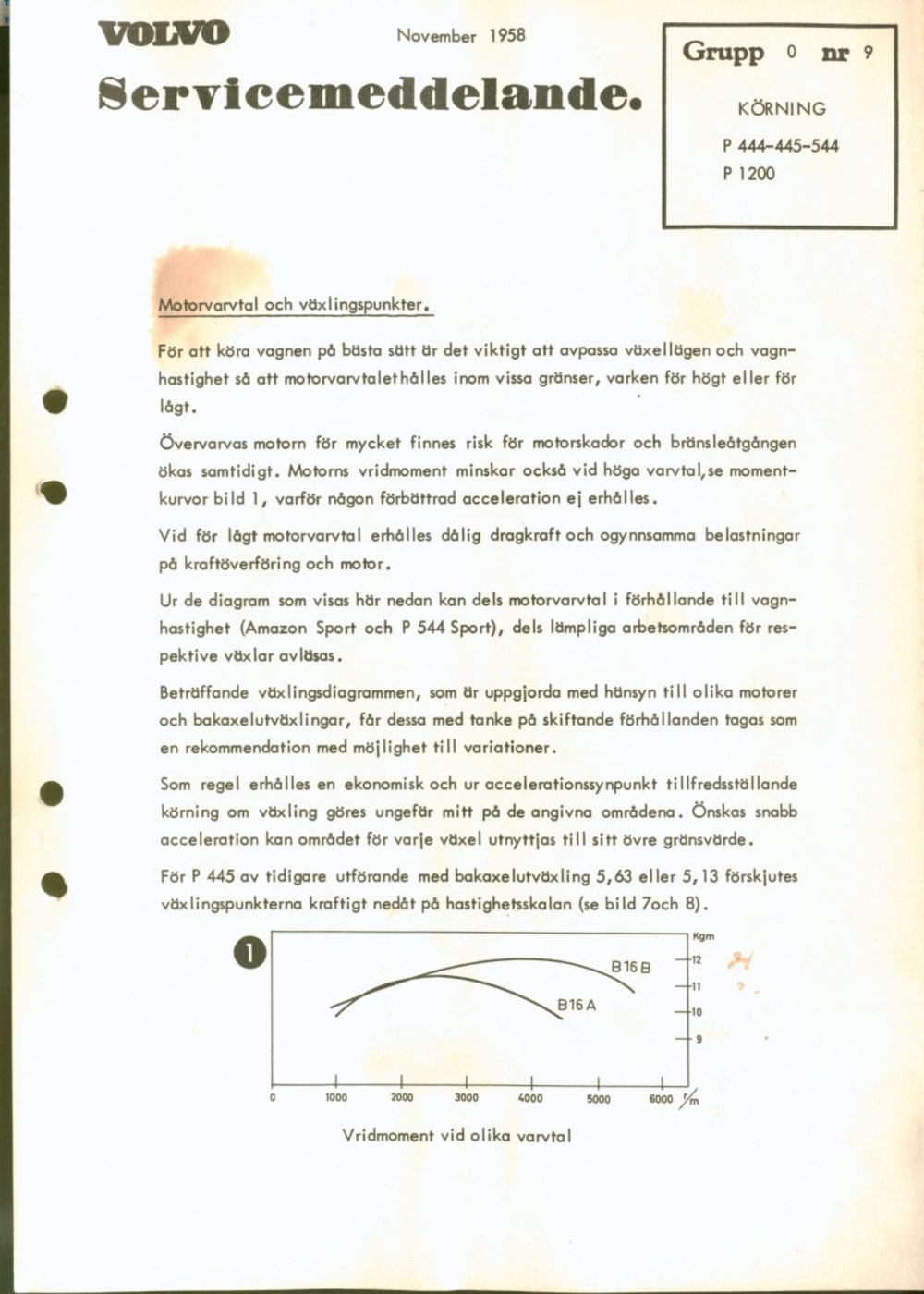 Verkstadsmeddelande/Work shop bulletins and Servicemeddelanden/Service bulletins for the following models: Volvo P1800, Volvo P1800S, Volvo P1800E, Volvo P1800ES, Volvo PV,Volvo PV 444, Volvo PV 544, Volvo Amazon, Volvo 120, Volvo 130, Volvo 220, Volvo 140 , Volvo 240, Volvo 164, Volvo 264 