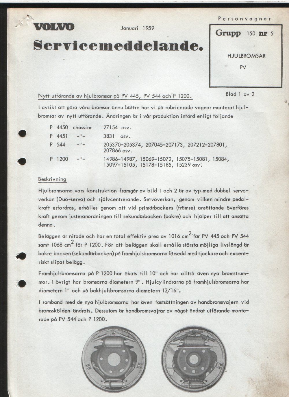 Verkstadsmeddelande/Work shop bulletins and Servicemeddelanden/Service bulletins for the following models: Volvo P1800, Volvo P1800S, Volvo P1800E, Volvo P1800ES, Volvo PV,Volvo PV 444, Volvo PV 544, Volvo Amazon, Volvo 120, Volvo 130, Volvo 220, Volvo 140 , Volvo 240, Volvo 164, Volvo 264 