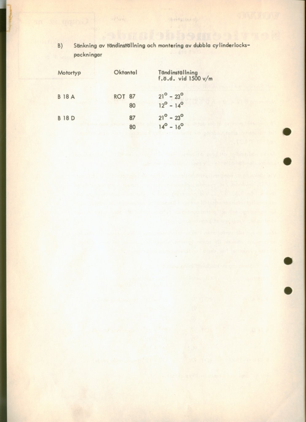 Verkstadsmeddelande/Work shop bulletins and Servicemeddelanden/Service bulletins for the following models: Volvo P1800, Volvo P1800S, Volvo P1800E, Volvo P1800ES, Volvo PV,Volvo PV 444, Volvo PV 544, Volvo Amazon, Volvo 120, Volvo 130, Volvo 220, Volvo 140 , Volvo 240, Volvo 164, Volvo 264 