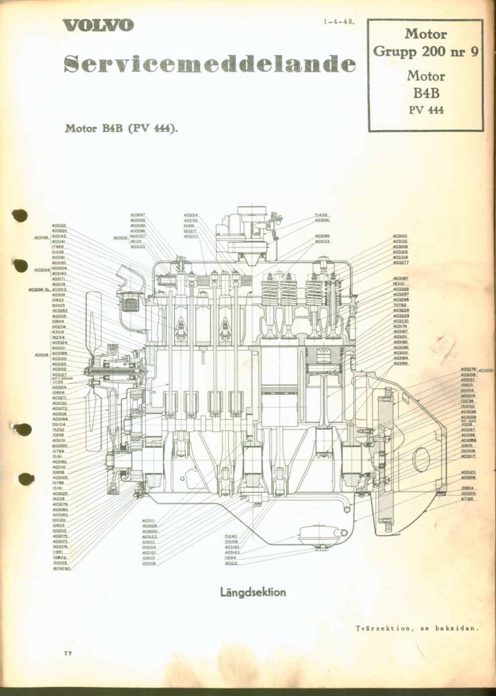 Verkstadsmeddelande/Work shop bulletins and Servicemeddelanden/Service bulletins for the following models: Volvo P1800, Volvo P1800S, Volvo P1800E, Volvo P1800ES, Volvo PV,Volvo PV 444, Volvo PV 544, Volvo Amazon, Volvo 120, Volvo 130, Volvo 220, Volvo 140 , Volvo 240, Volvo 164, Volvo 264 