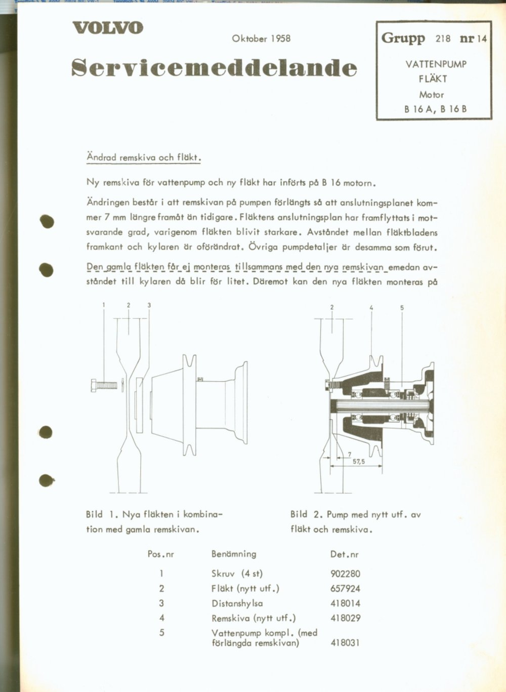 Verkstadsmeddelande/Work shop bulletins and Servicemeddelanden/Service bulletins for the following models: Volvo P1800, Volvo P1800S, Volvo P1800E, Volvo P1800ES, Volvo PV,Volvo PV 444, Volvo PV 544, Volvo Amazon, Volvo 120, Volvo 130, Volvo 220, Volvo 140 , Volvo 240, Volvo 164, Volvo 264 