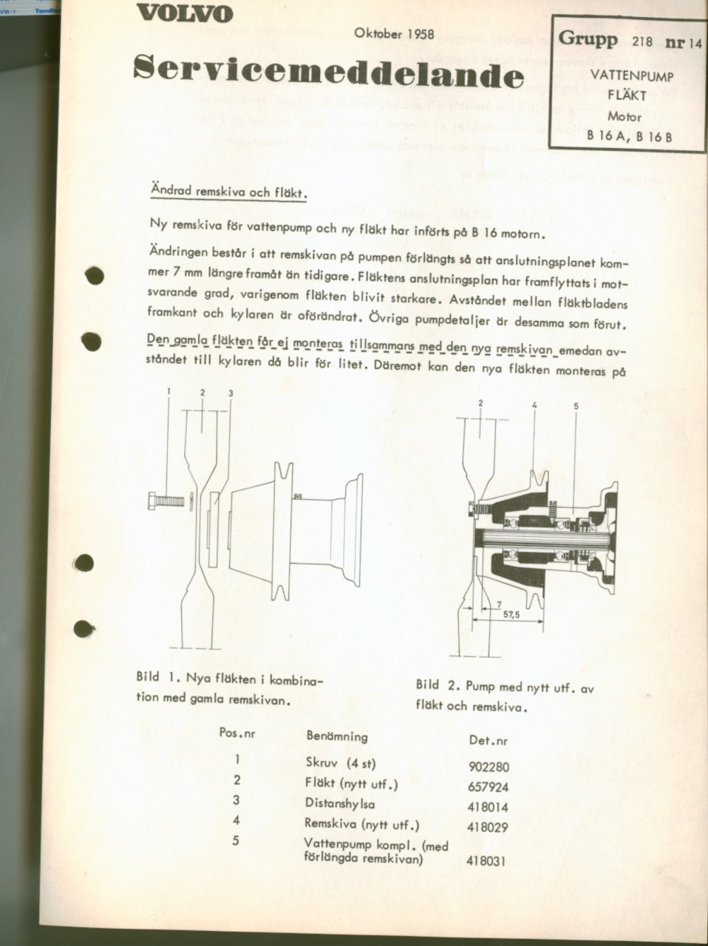Verkstadsmeddelande/Work shop bulletins and Servicemeddelanden/Service bulletins for the following models: Volvo P1800, Volvo P1800S, Volvo P1800E, Volvo P1800ES, Volvo PV,Volvo PV 444, Volvo PV 544, Volvo Amazon, Volvo 120, Volvo 130, Volvo 220, Volvo 140 , Volvo 240, Volvo 164, Volvo 264 