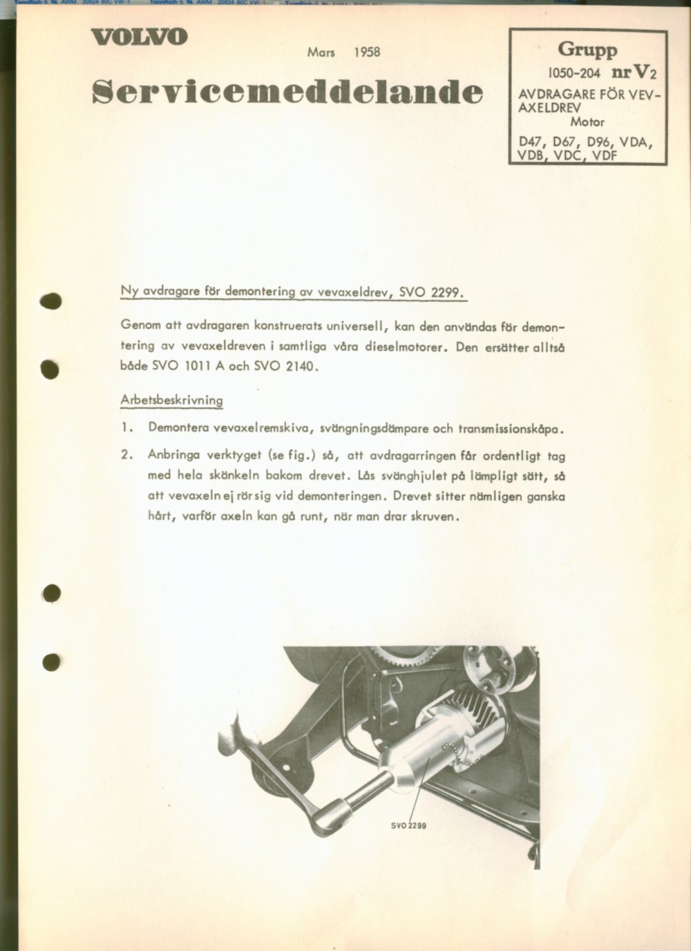 Verkstadsmeddelande/Work shop bulletins and Servicemeddelanden/Service bulletins for the following models: Volvo P1800, Volvo P1800S, Volvo P1800E, Volvo P1800ES, Volvo PV,Volvo PV 444, Volvo PV 544, Volvo Amazon, Volvo 120, Volvo 130, Volvo 220, Volvo 140 , Volvo 240, Volvo 164, Volvo 264 