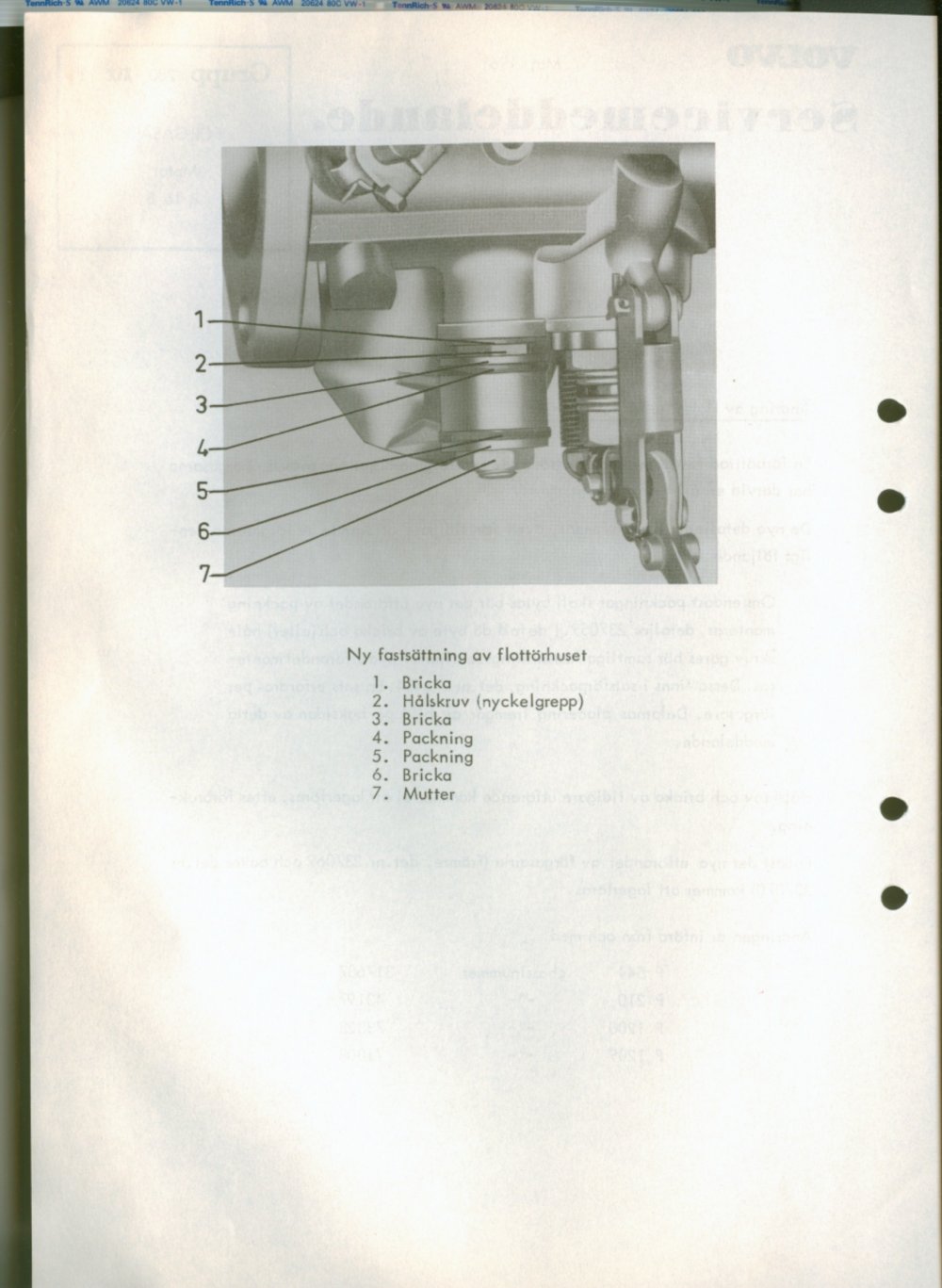 Verkstadsmeddelande/Work shop bulletins and Servicemeddelanden/Service bulletins for the following models: Volvo P1800, Volvo P1800S, Volvo P1800E, Volvo P1800ES, Volvo PV,Volvo PV 444, Volvo PV 544, Volvo Amazon, Volvo 120, Volvo 130, Volvo 220, Volvo 140 , Volvo 240, Volvo 164, Volvo 264 