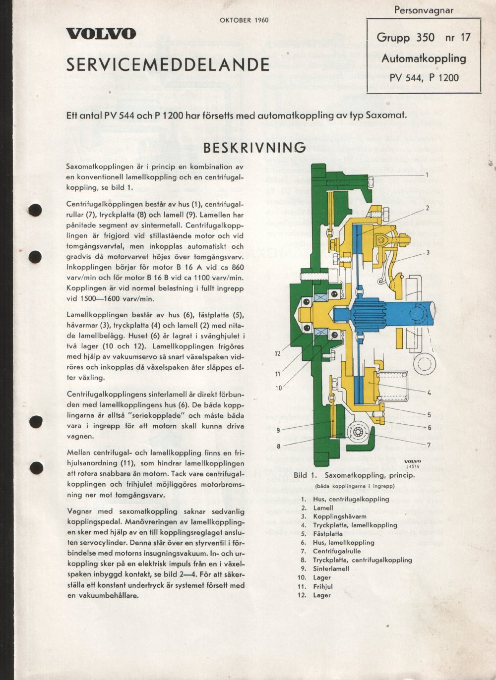 Verkstadsmeddelande/Work shop bulletins and Servicemeddelanden/Service bulletins for the following models: Volvo P1800, Volvo P1800S, Volvo P1800E, Volvo P1800ES, Volvo PV,Volvo PV 444, Volvo PV 544, Volvo Amazon, Volvo 120, Volvo 130, Volvo 220, Volvo 140 , Volvo 240, Volvo 164, Volvo 264 