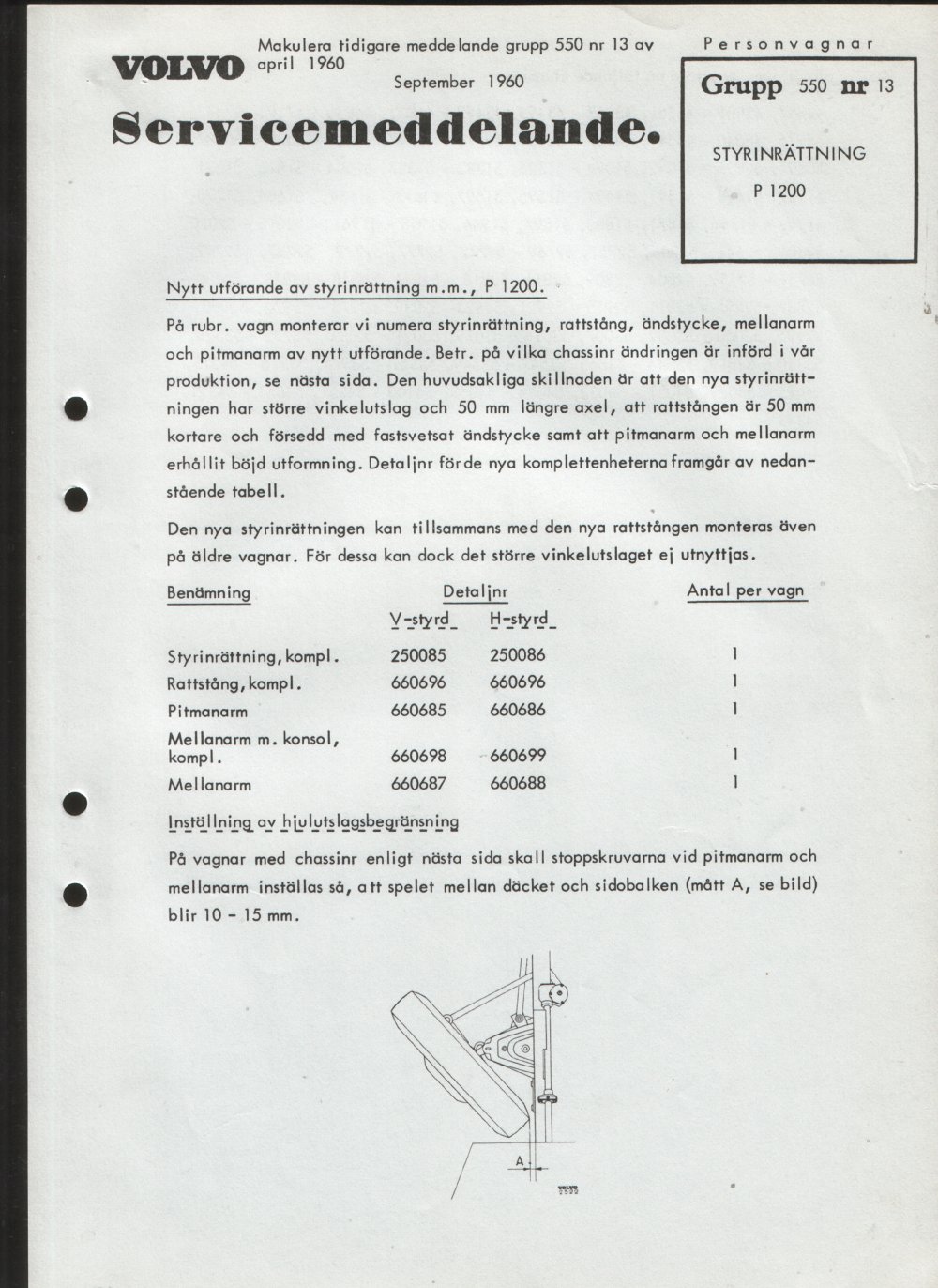 Verkstadsmeddelande/Work shop bulletins and Servicemeddelanden/Service bulletins for the following models: Volvo P1800, Volvo P1800S, Volvo P1800E, Volvo P1800ES, Volvo PV,Volvo PV 444, Volvo PV 544, Volvo Amazon, Volvo 120, Volvo 130, Volvo 220, Volvo 140 , Volvo 240, Volvo 164, Volvo 264 