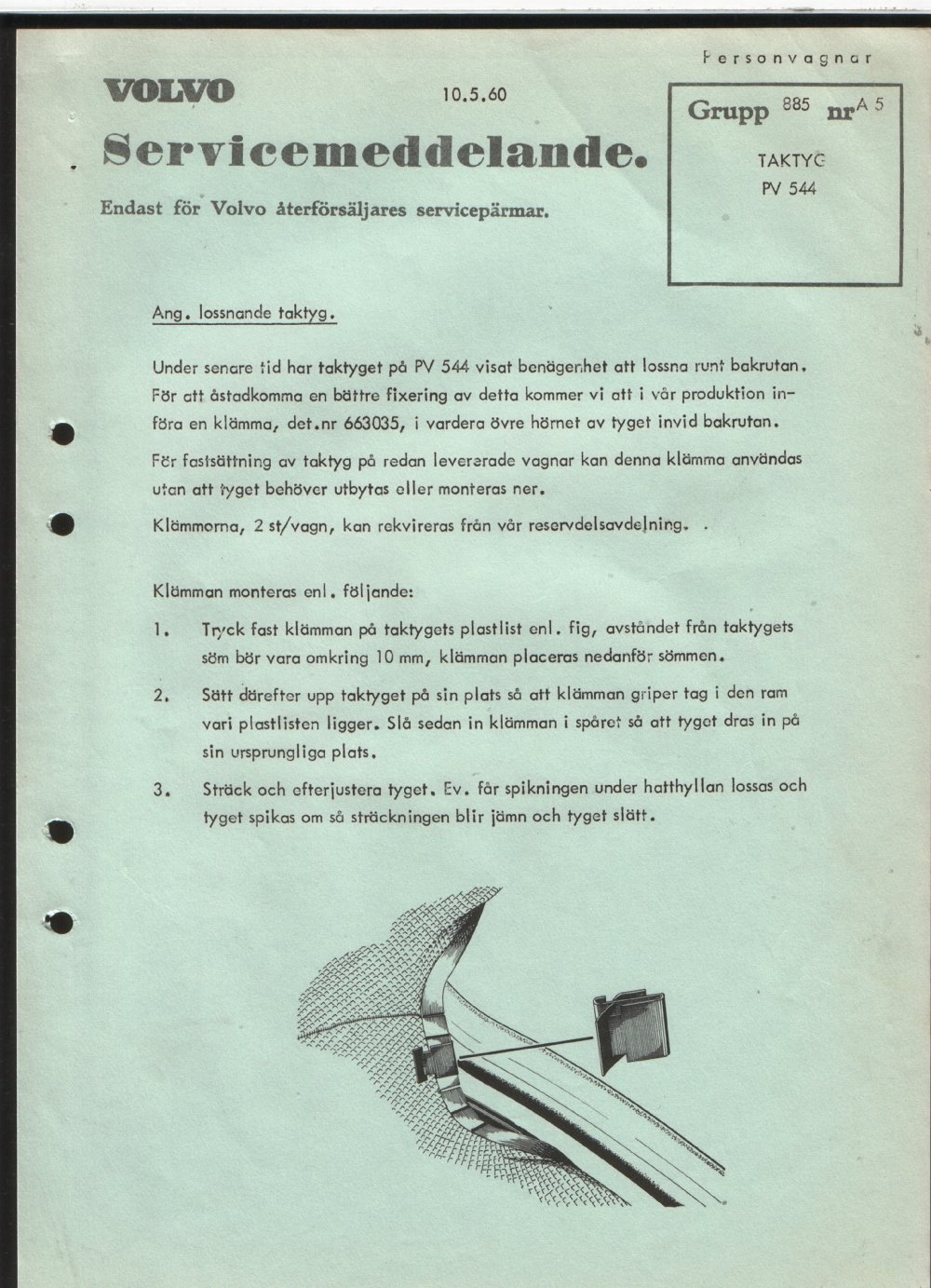 Verkstadsmeddelande/Work shop bulletins and Servicemeddelanden/Service bulletins for the following models: Volvo P1800, Volvo P1800S, Volvo P1800E, Volvo P1800ES, Volvo PV,Volvo PV 444, Volvo PV 544, Volvo Amazon, Volvo 120, Volvo 130, Volvo 220, Volvo 140 , Volvo 240, Volvo 164, Volvo 264 