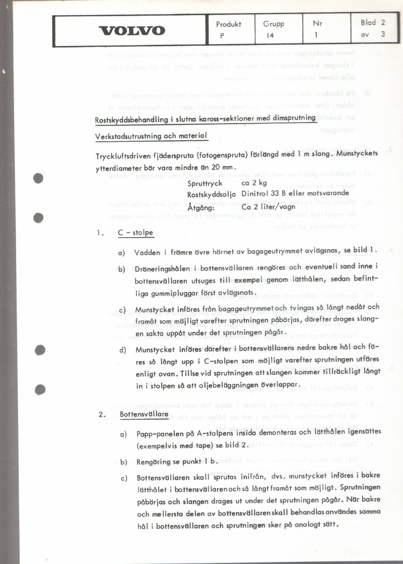 Verkstadsmeddelande/Work shop bulletins and Servicemeddelanden/Service bulletins for the following models: Volvo P1800, Volvo P1800S, Volvo P1800E, Volvo P1800ES, Volvo PV,Volvo PV 444, Volvo PV 544, Volvo Amazon, Volvo 120, Volvo 130, Volvo 220, Volvo 140 , Volvo 240, Volvo 164, Volvo 264 