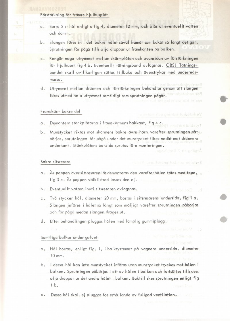 Verkstadsmeddelande/Work shop bulletins and Servicemeddelanden/Service bulletins for the following models: Volvo P1800, Volvo P1800S, Volvo P1800E, Volvo P1800ES, Volvo PV,Volvo PV 444, Volvo PV 544, Volvo Amazon, Volvo 120, Volvo 130, Volvo 220, Volvo 140 , Volvo 240, Volvo 164, Volvo 264 