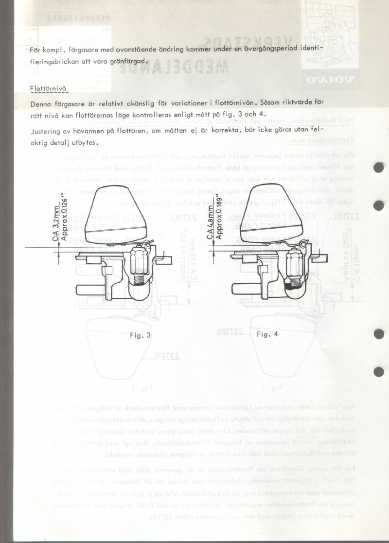 Verkstadsmeddelande/Work shop bulletins and Servicemeddelanden/Service bulletins for the following models: Volvo P1800, Volvo P1800S, Volvo P1800E, Volvo P1800ES, Volvo PV,Volvo PV 444, Volvo PV 544, Volvo Amazon, Volvo 120, Volvo 130, Volvo 220, Volvo 140 , Volvo 240, Volvo 164, Volvo 264