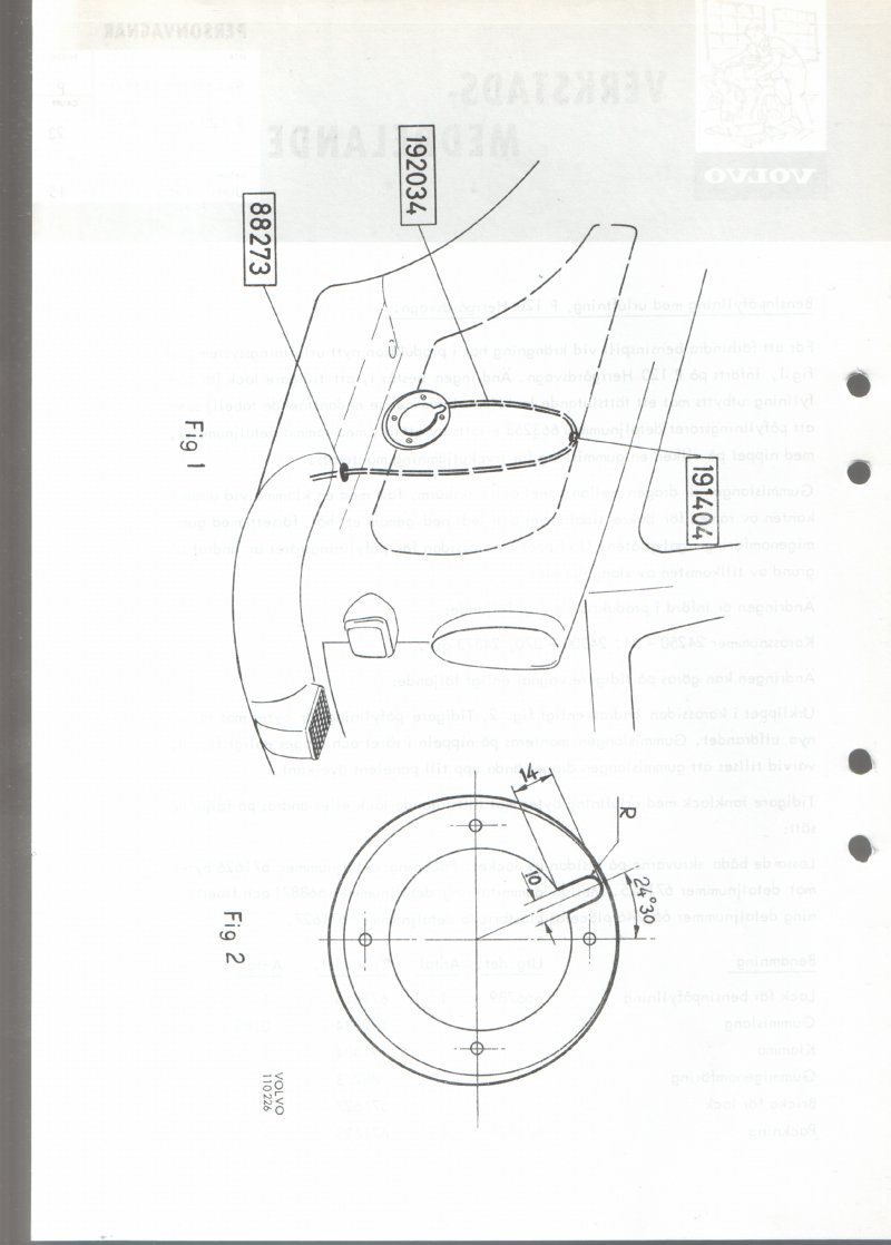 Verkstadsmeddelande/Work shop bulletins and Servicemeddelanden/Service bulletins for the following models: Volvo P1800, Volvo P1800S, Volvo P1800E, Volvo P1800ES, Volvo PV,Volvo PV 444, Volvo PV 544, Volvo Amazon, Volvo 120, Volvo 130, Volvo 220, Volvo 140 , Volvo 240, Volvo 164, Volvo 264