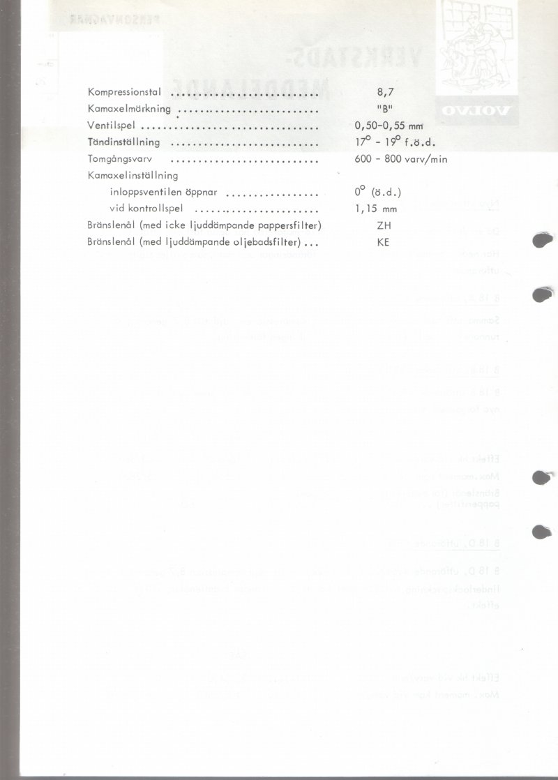 Verkstadsmeddelande/Work shop bulletins and Servicemeddelanden/Service bulletins for the following models: Volvo P1800, Volvo P1800S, Volvo P1800E, Volvo P1800ES, Volvo PV,Volvo PV 444, Volvo PV 544, Volvo Amazon, Volvo 120, Volvo 130, Volvo 220, Volvo 140 , Volvo 240, Volvo 164, Volvo 264