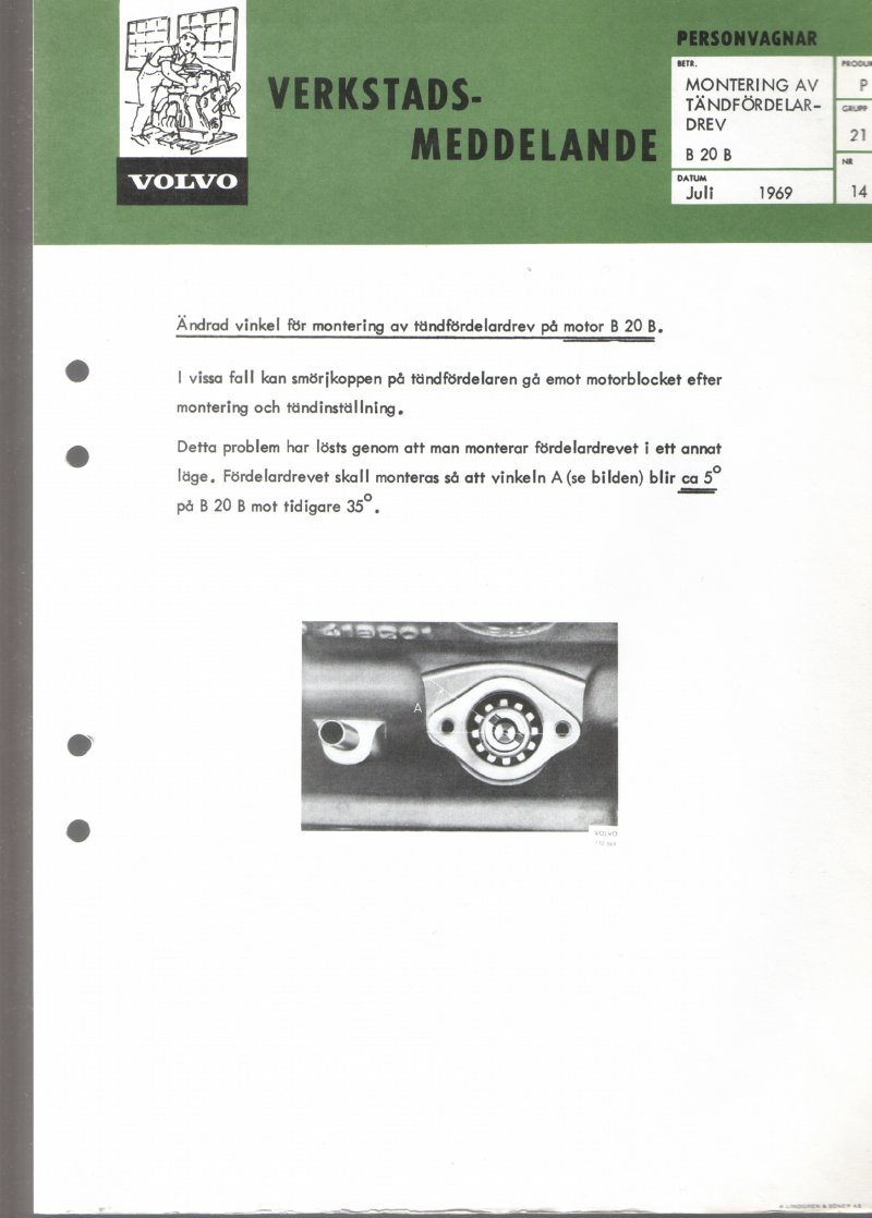 Verkstadsmeddelande/Work shop bulletins and Servicemeddelanden/Service bulletins for the following models: Volvo P1800, Volvo P1800S, Volvo P1800E, Volvo P1800ES, Volvo PV,Volvo PV 444, Volvo PV 544, Volvo Amazon, Volvo 120, Volvo 130, Volvo 220, Volvo 140 , Volvo 240, Volvo 164, Volvo 264