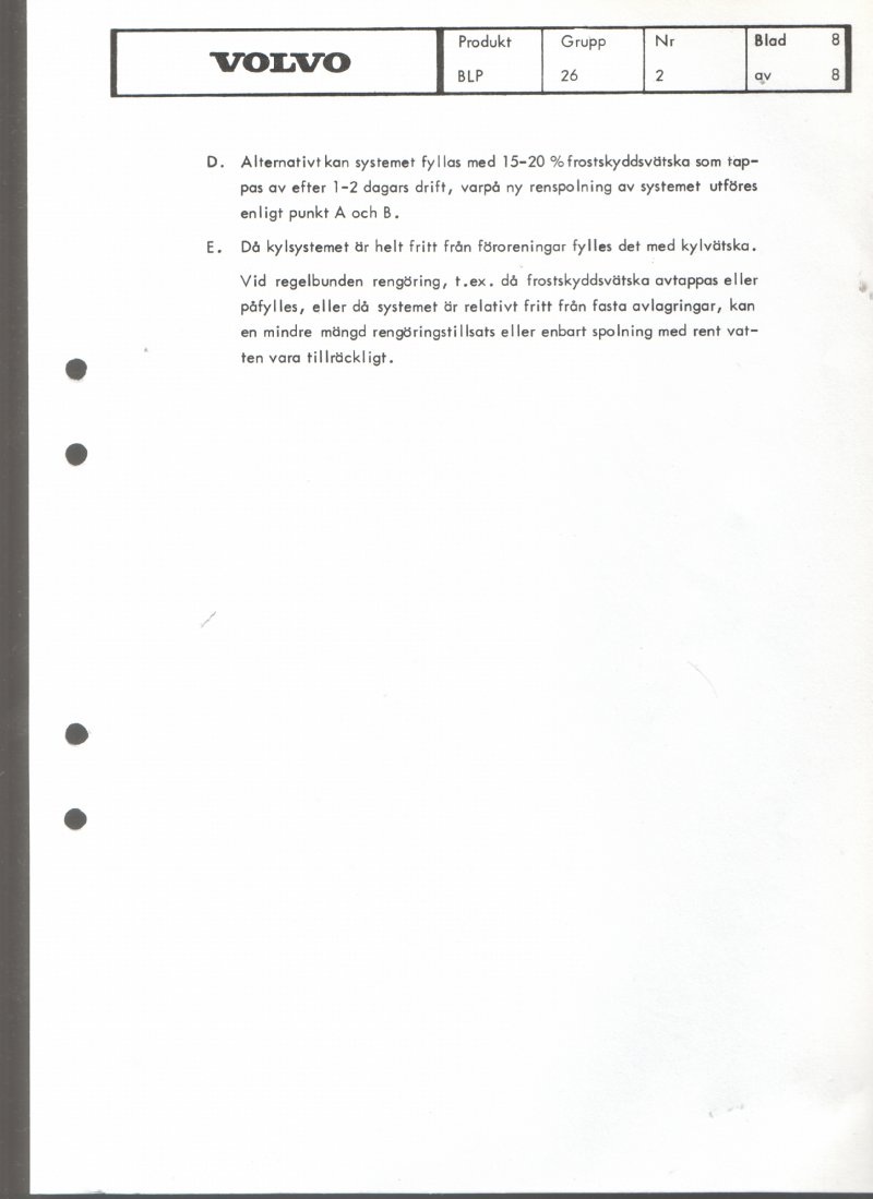 Verkstadsmeddelande/Work shop bulletins and Servicemeddelanden/Service bulletins for the following models: Volvo P1800, Volvo P1800S, Volvo P1800E, Volvo P1800ES, Volvo PV,Volvo PV 444, Volvo PV 544, Volvo Amazon, Volvo 120, Volvo 130, Volvo 220, Volvo 140 , Volvo 240, Volvo 164, Volvo 264