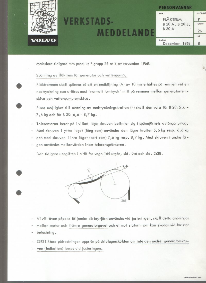Verkstadsmeddelande/Work shop bulletins and Servicemeddelanden/Service bulletins for the following models: Volvo P1800, Volvo P1800S, Volvo P1800E, Volvo P1800ES, Volvo PV,Volvo PV 444, Volvo PV 544, Volvo Amazon, Volvo 120, Volvo 130, Volvo 220, Volvo 140 , Volvo 240, Volvo 164, Volvo 264
