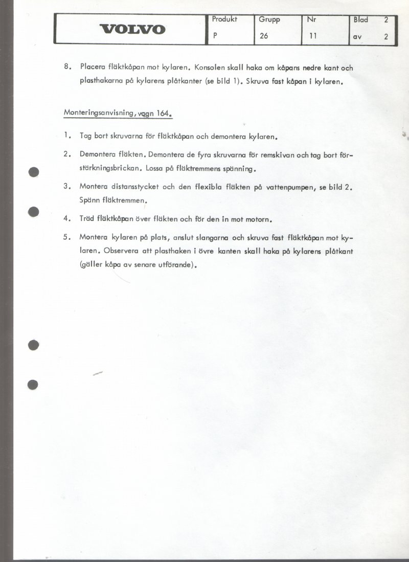 Verkstadsmeddelande/Work shop bulletins and Servicemeddelanden/Service bulletins for the following models: Volvo P1800, Volvo P1800S, Volvo P1800E, Volvo P1800ES, Volvo PV,Volvo PV 444, Volvo PV 544, Volvo Amazon, Volvo 120, Volvo 130, Volvo 220, Volvo 140 , Volvo 240, Volvo 164, Volvo 264