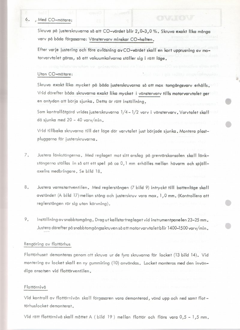 Verkstadsmeddelande/Work shop bulletins and Servicemeddelanden/Service bulletins for the following models: Volvo P1800, Volvo P1800S, Volvo P1800E, Volvo P1800ES, Volvo PV,Volvo PV 444, Volvo PV 544, Volvo Amazon, Volvo 120, Volvo 130, Volvo 220, Volvo 140 , Volvo 240, Volvo 164, Volvo 264