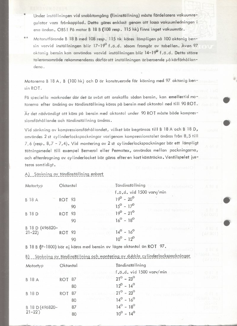 Verkstadsmeddelande/Work shop bulletins and Servicemeddelanden/Service bulletins for the following models: Volvo P1800, Volvo P1800S, Volvo P1800E, Volvo P1800ES, Volvo PV,Volvo PV 444, Volvo PV 544, Volvo Amazon, Volvo 120, Volvo 130, Volvo 220, Volvo 140 , Volvo 240, Volvo 164, Volvo 264 