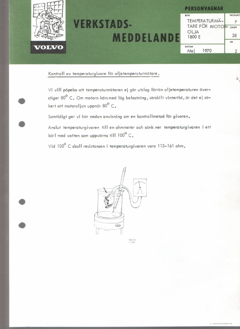 Verkstadsmeddelande/Work shop bulletins and Servicemeddelanden/Service bulletins for the following models: Volvo P1800, Volvo P1800S, Volvo P1800E, Volvo P1800ES, Volvo PV,Volvo PV 444, Volvo PV 544, Volvo Amazon, Volvo 120, Volvo 130, Volvo 220, Volvo 140 , Volvo 240, Volvo 164, Volvo 264 