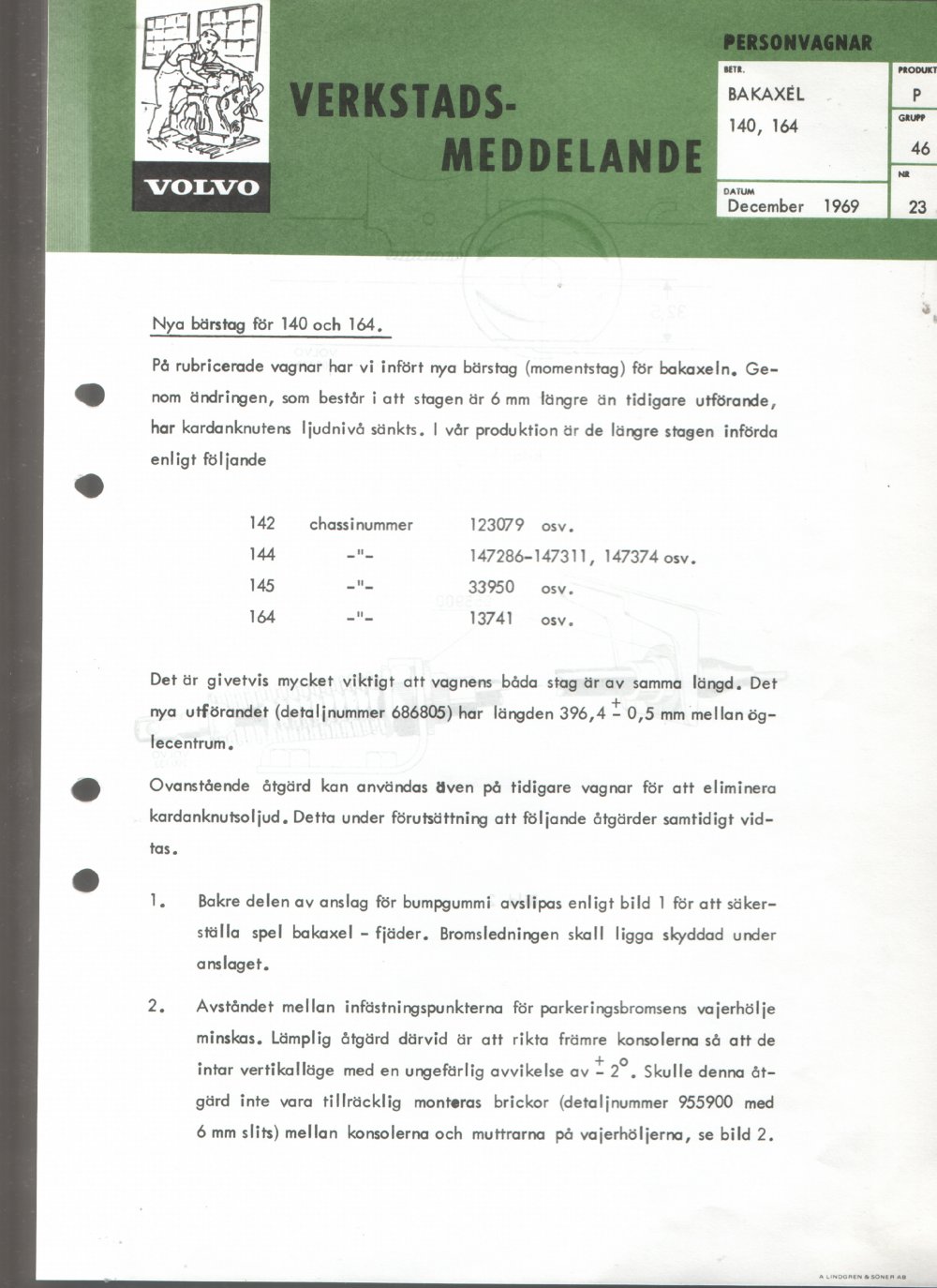 Verkstadsmeddelande/Work shop bulletins and Servicemeddelanden/Service bulletins for the following models: Volvo P1800, Volvo P1800S, Volvo P1800E, Volvo P1800ES, Volvo PV,Volvo PV 444, Volvo PV 544, Volvo Amazon, Volvo 120, Volvo 130, Volvo 220, Volvo 140 , Volvo 240, Volvo 164, Volvo 264 