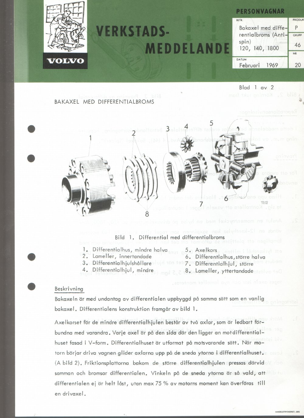 Verkstadsmeddelande/Work shop bulletins and Servicemeddelanden/Service bulletins for the following models: Volvo P1800, Volvo P1800S, Volvo P1800E, Volvo P1800ES, Volvo PV,Volvo PV 444, Volvo PV 544, Volvo Amazon, Volvo 120, Volvo 130, Volvo 220, Volvo 140 , Volvo 240, Volvo 164, Volvo 264 