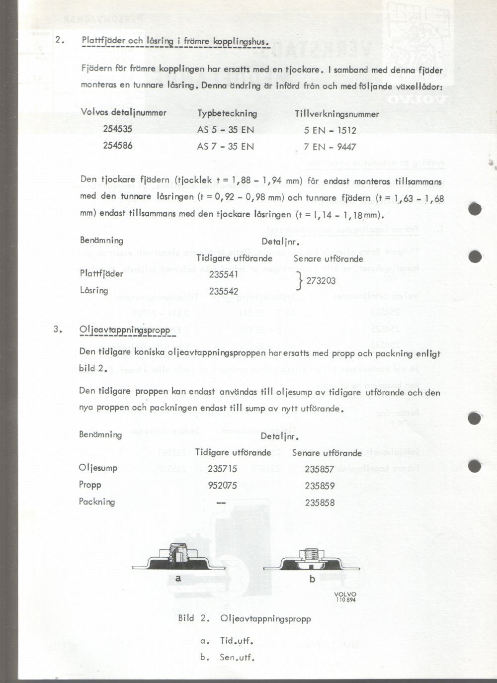 Verkstadsmeddelande/Work shop bulletins and Servicemeddelanden/Service bulletins for the following models: Volvo P1800, Volvo P1800S, Volvo P1800E, Volvo P1800ES, Volvo PV,Volvo PV 444, Volvo PV 544, Volvo Amazon, Volvo 120, Volvo 130, Volvo 220, Volvo 140 , Volvo 240, Volvo 164, Volvo 264 