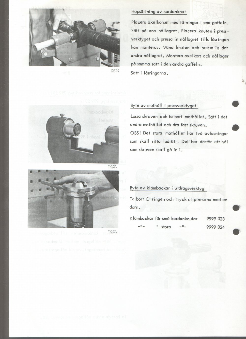 Verkstadsmeddelande/Work shop bulletins and Servicemeddelanden/Service bulletins for the following models: Volvo P1800, Volvo P1800S, Volvo P1800E, Volvo P1800ES, Volvo PV,Volvo PV 444, Volvo PV 544, Volvo Amazon, Volvo 120, Volvo 130, Volvo 220, Volvo 140 , Volvo 240, Volvo 164, Volvo 264 