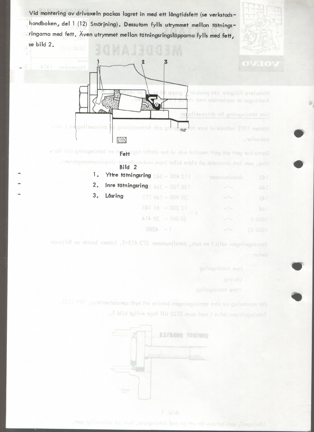 Verkstadsmeddelande/Work shop bulletins and Servicemeddelanden/Service bulletins for the following models: Volvo P1800, Volvo P1800S, Volvo P1800E, Volvo P1800ES, Volvo PV,Volvo PV 444, Volvo PV 544, Volvo Amazon, Volvo 120, Volvo 130, Volvo 220, Volvo 140 , Volvo 240, Volvo 164, Volvo 264 