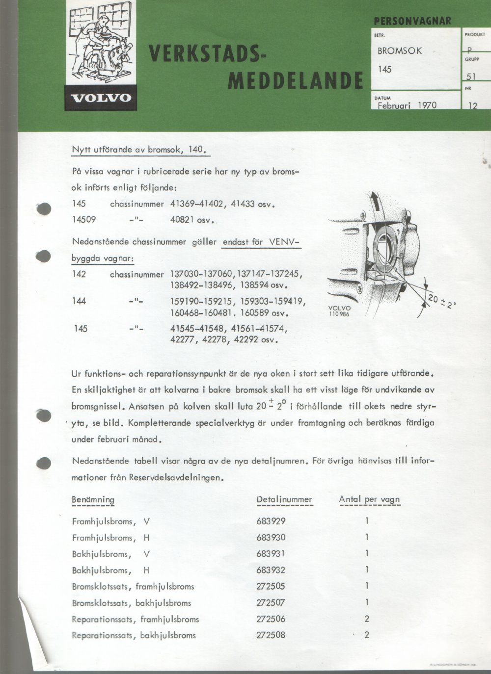 Verkstadsmeddelande/Work shop bulletins and Servicemeddelanden/Service bulletins for the following models: Volvo P1800, Volvo P1800S, Volvo P1800E, Volvo P1800ES, Volvo PV,Volvo PV 444, Volvo PV 544, Volvo Amazon, Volvo 120, Volvo 130, Volvo 220, Volvo 140 , Volvo 240, Volvo 164, Volvo 264 