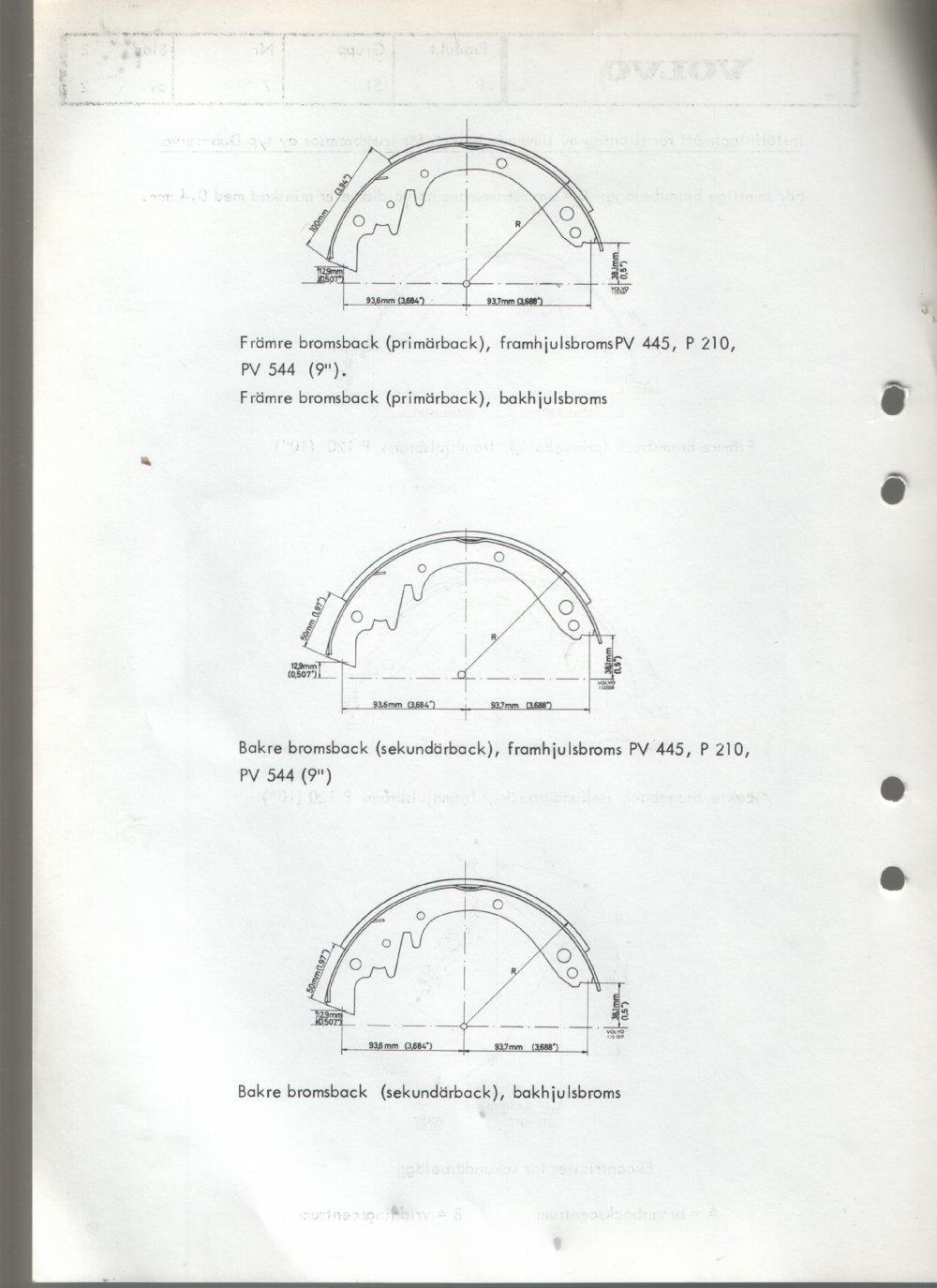Verkstadsmeddelande/Work shop bulletins and Servicemeddelanden/Service bulletins for the following models: Volvo P1800, Volvo P1800S, Volvo P1800E, Volvo P1800ES, Volvo PV,Volvo PV 444, Volvo PV 544, Volvo Amazon, Volvo 120, Volvo 130, Volvo 220, Volvo 140 , Volvo 240, Volvo 164, Volvo 264 