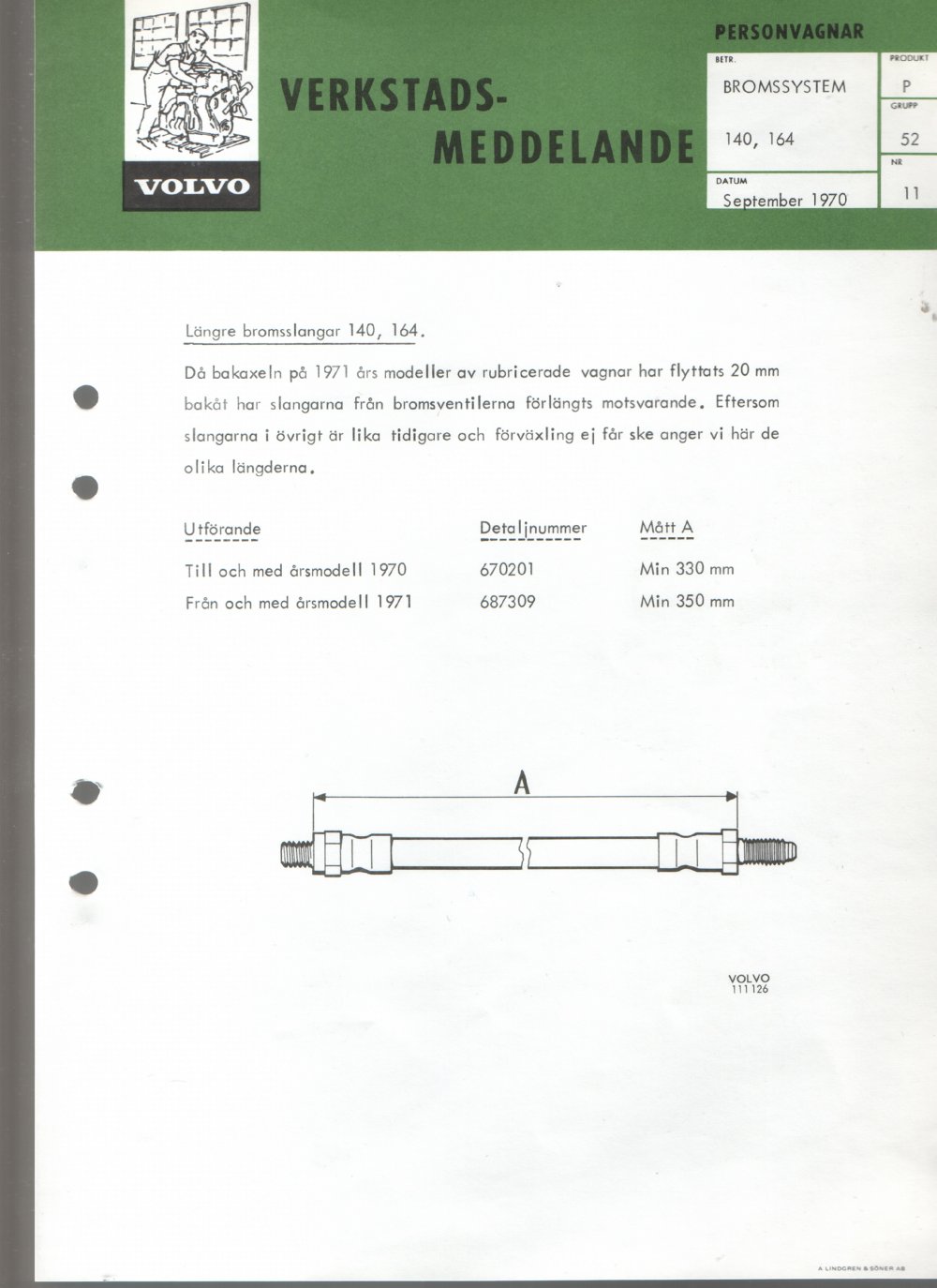 Verkstadsmeddelande/Work shop bulletins and Servicemeddelanden/Service bulletins for the following models: Volvo P1800, Volvo P1800S, Volvo P1800E, Volvo P1800ES, Volvo PV,Volvo PV 444, Volvo PV 544, Volvo Amazon, Volvo 120, Volvo 130, Volvo 220, Volvo 140 , Volvo 240, Volvo 164, Volvo 264 