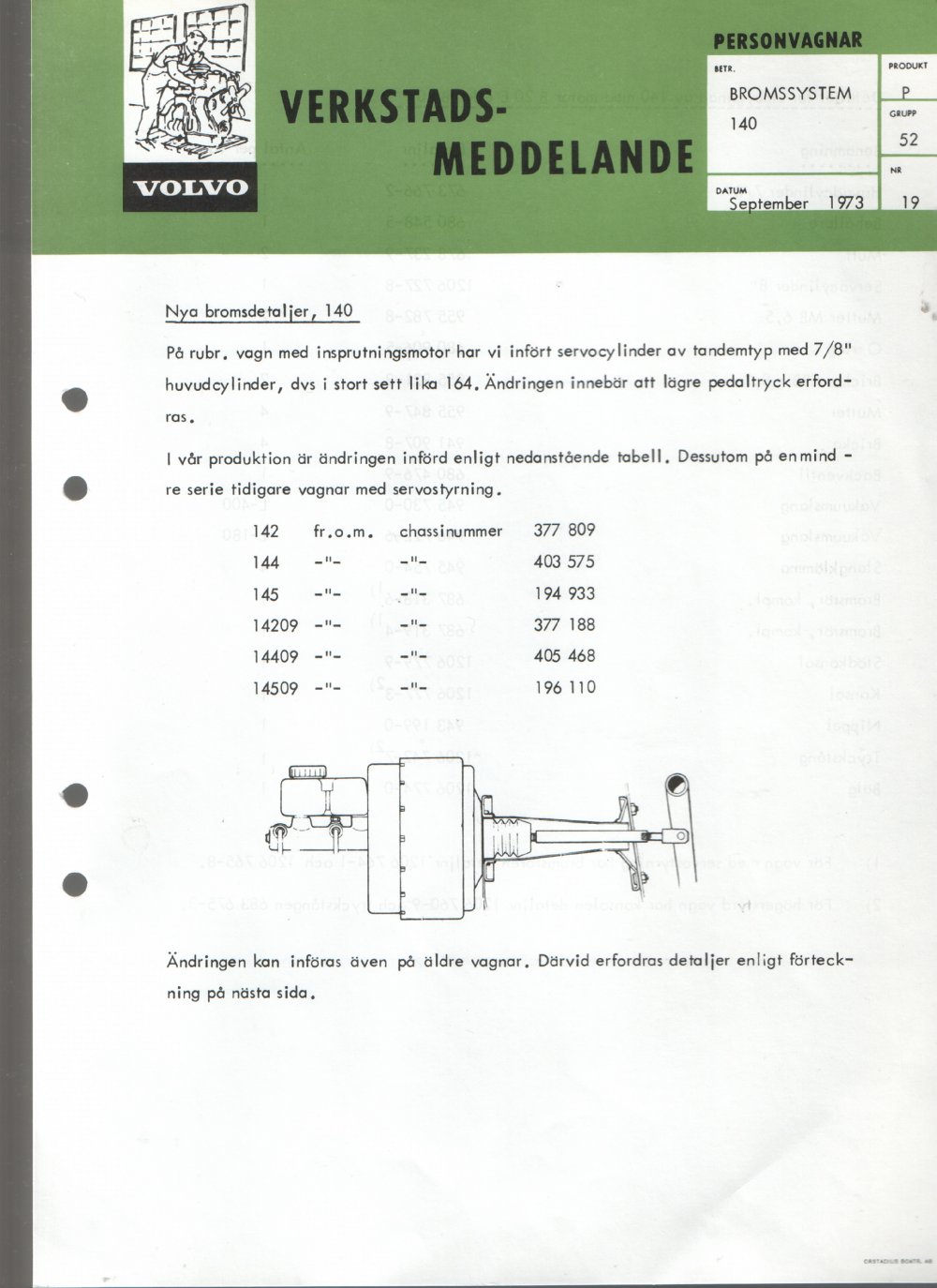 Verkstadsmeddelande/Work shop bulletins and Servicemeddelanden/Service bulletins for the following models: Volvo P1800, Volvo P1800S, Volvo P1800E, Volvo P1800ES, Volvo PV,Volvo PV 444, Volvo PV 544, Volvo Amazon, Volvo 120, Volvo 130, Volvo 220, Volvo 140 , Volvo 240, Volvo 164, Volvo 264 
