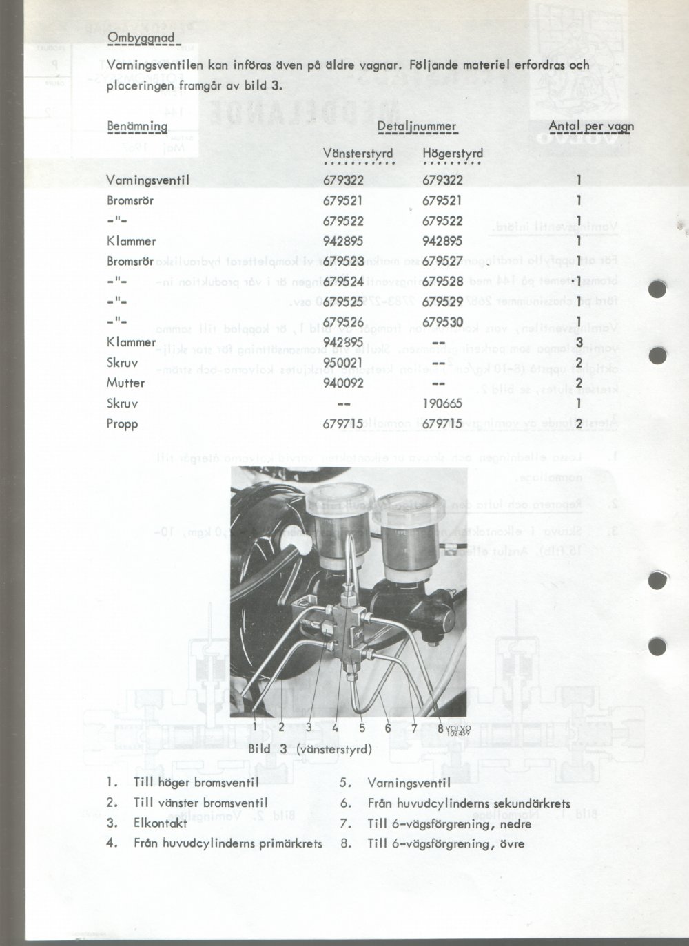 Verkstadsmeddelande/Work shop bulletins and Servicemeddelanden/Service bulletins for the following models: Volvo P1800, Volvo P1800S, Volvo P1800E, Volvo P1800ES, Volvo PV,Volvo PV 444, Volvo PV 544, Volvo Amazon, Volvo 120, Volvo 130, Volvo 220, Volvo 140 , Volvo 240, Volvo 164, Volvo 264 