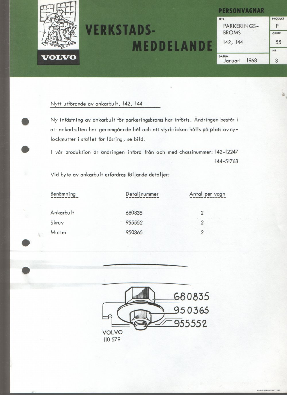 Verkstadsmeddelande/Work shop bulletins and Servicemeddelanden/Service bulletins for the following models: Volvo P1800, Volvo P1800S, Volvo P1800E, Volvo P1800ES, Volvo PV,Volvo PV 444, Volvo PV 544, Volvo Amazon, Volvo 120, Volvo 130, Volvo 220, Volvo 140 , Volvo 240, Volvo 164, Volvo 264 