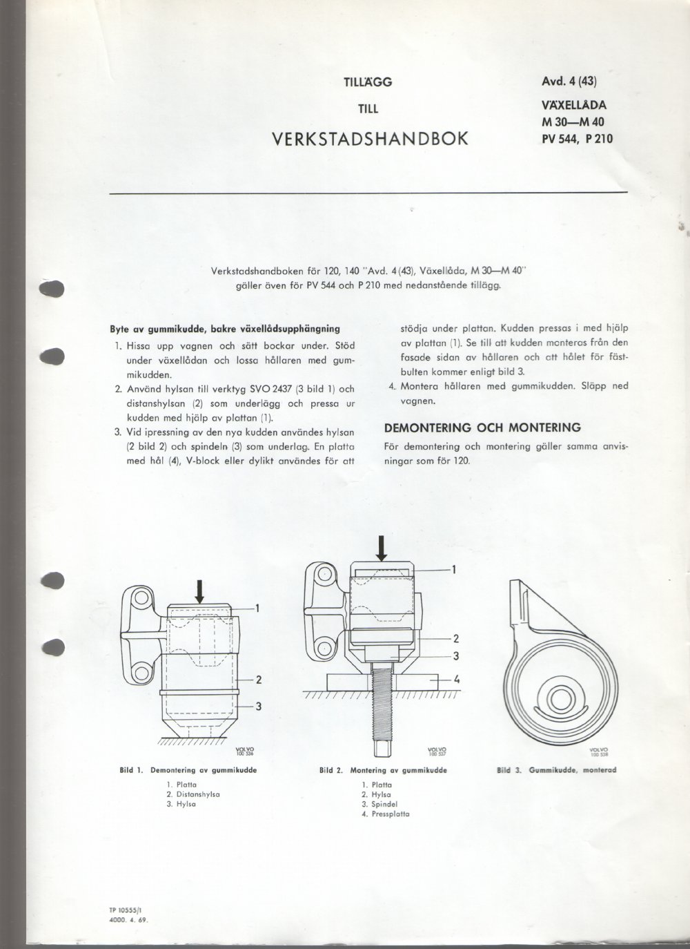 Verkstadsmeddelande/Work shop bulletins and Servicemeddelanden/Service bulletins for the following models: Volvo P1800, Volvo P1800S, Volvo P1800E, Volvo P1800ES, Volvo PV,Volvo PV 444, Volvo PV 544, Volvo Amazon, Volvo 120, Volvo 130, Volvo 220, Volvo 140 , Volvo 240, Volvo 164, Volvo 264 