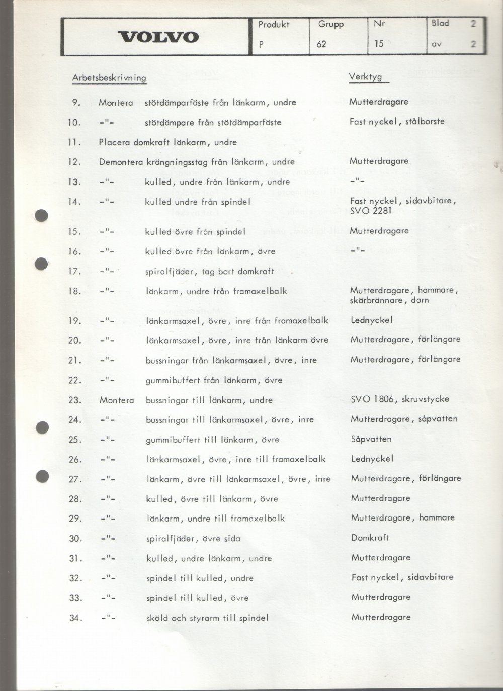 Verkstadsmeddelande/Work shop bulletins and Servicemeddelanden/Service bulletins for the following models: Volvo P1800, Volvo P1800S, Volvo P1800E, Volvo P1800ES, Volvo PV,Volvo PV 444, Volvo PV 544, Volvo Amazon, Volvo 120, Volvo 130, Volvo 220, Volvo 140 , Volvo 240, Volvo 164, Volvo 264 