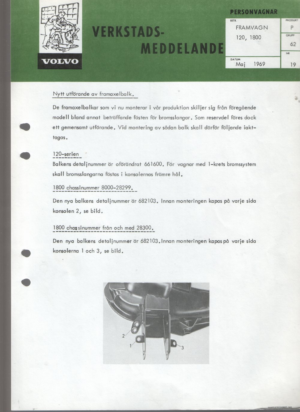 Verkstadsmeddelande/Work shop bulletins and Servicemeddelanden/Service bulletins for the following models: Volvo P1800, Volvo P1800S, Volvo P1800E, Volvo P1800ES, Volvo PV,Volvo PV 444, Volvo PV 544, Volvo Amazon, Volvo 120, Volvo 130, Volvo 220, Volvo 140 , Volvo 240, Volvo 164, Volvo 264 
