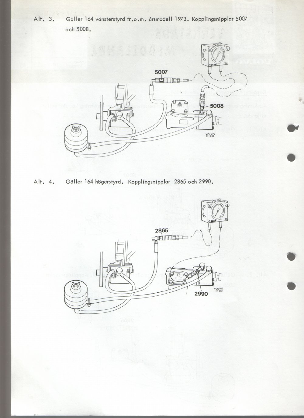 Verkstadsmeddelande/Work shop bulletins and Servicemeddelanden/Service bulletins for the following models: Volvo P1800, Volvo P1800S, Volvo P1800E, Volvo P1800ES, Volvo PV,Volvo PV 444, Volvo PV 544, Volvo Amazon, Volvo 120, Volvo 130, Volvo 220, Volvo 140 , Volvo 240, Volvo 164, Volvo 264 