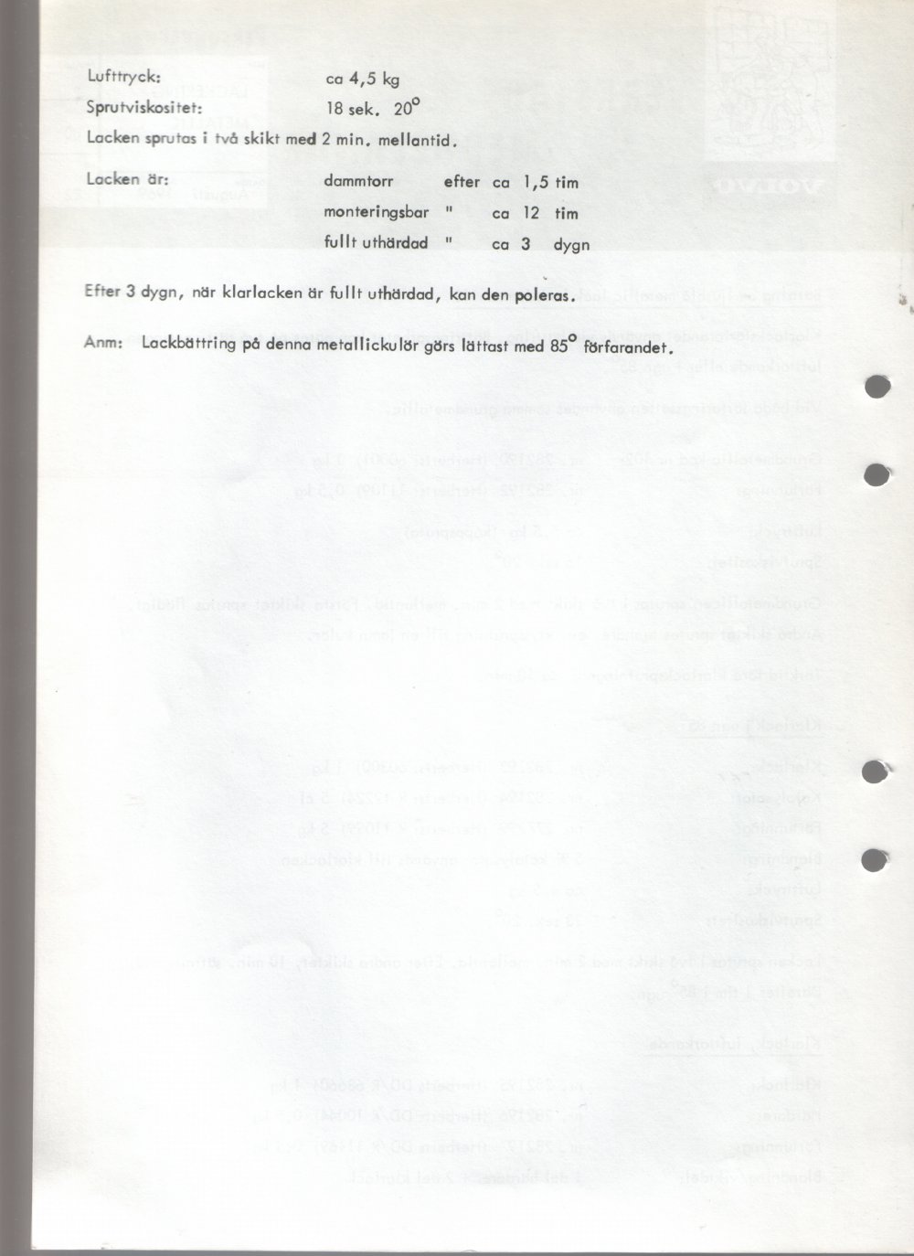 Verkstadsmeddelande/Work shop bulletins and Servicemeddelanden/Service bulletins for the following models: Volvo P1800, Volvo P1800S, Volvo P1800E, Volvo P1800ES, Volvo PV,Volvo PV 444, Volvo PV 544, Volvo Amazon, Volvo 120, Volvo 130, Volvo 220, Volvo 140 , Volvo 240, Volvo 164, Volvo 264 