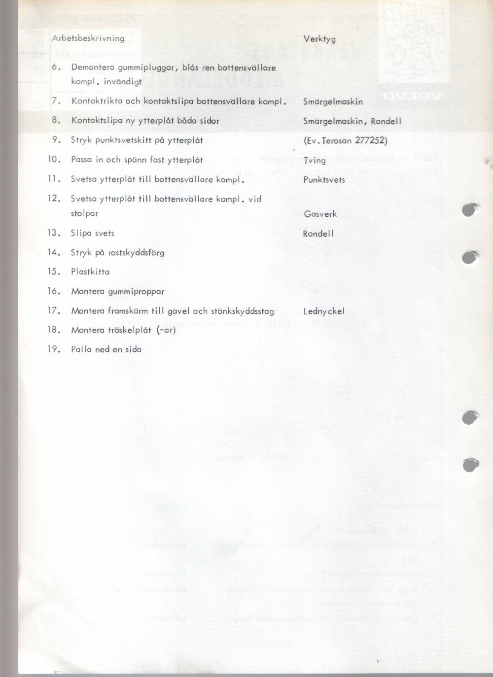 Verkstadsmeddelande/Work shop bulletins and Servicemeddelanden/Service bulletins for the following models: Volvo P1800, Volvo P1800S, Volvo P1800E, Volvo P1800ES, Volvo PV,Volvo PV 444, Volvo PV 544, Volvo Amazon, Volvo 120, Volvo 130, Volvo 220, Volvo 140 , Volvo 240, Volvo 164, Volvo 264 