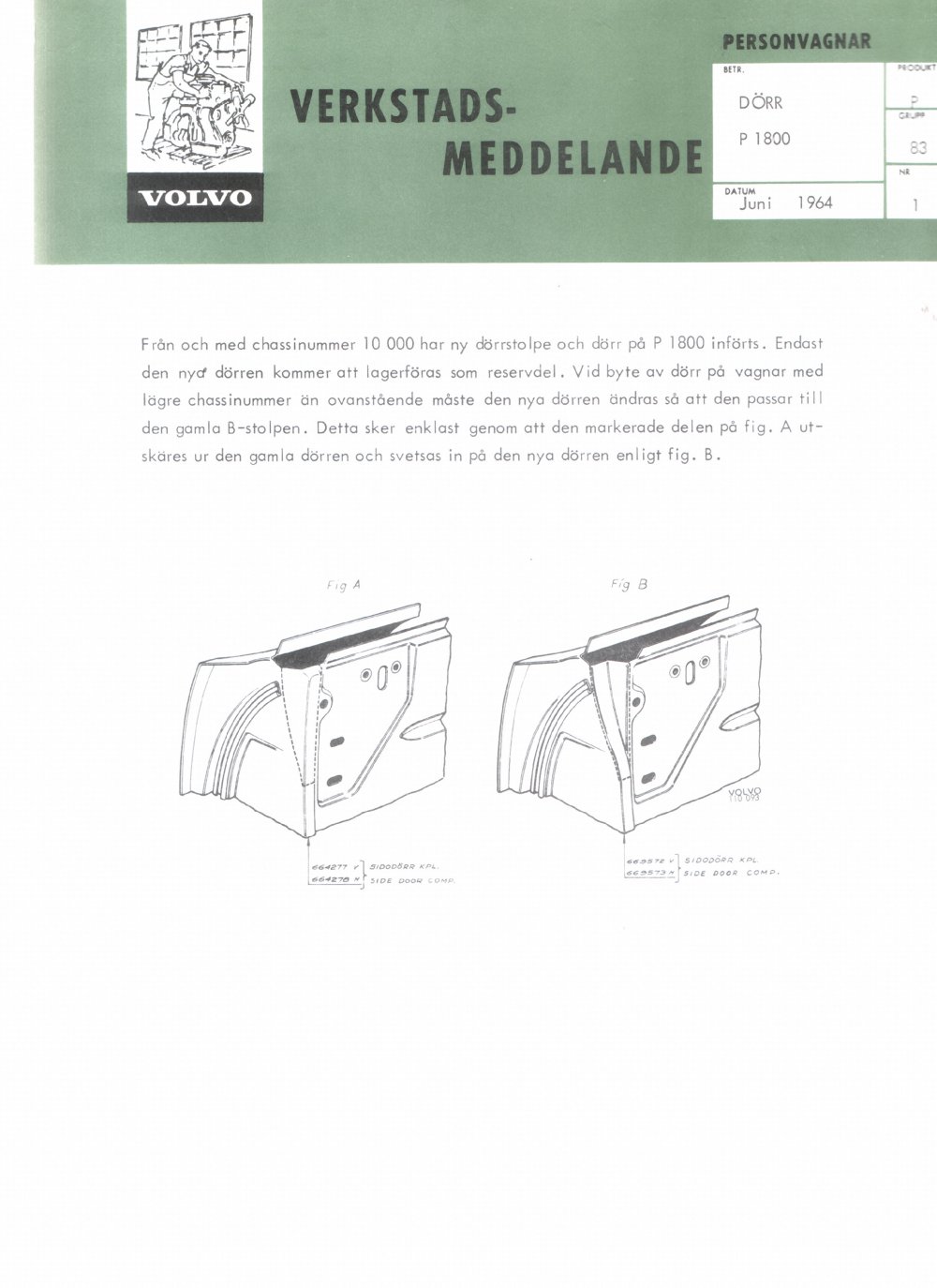 Verkstadsmeddelande/Work shop bulletins and Servicemeddelanden/Service bulletins for the following models: Volvo P1800, Volvo P1800S, Volvo P1800E, Volvo P1800ES, Volvo PV,Volvo PV 444, Volvo PV 544, Volvo Amazon, Volvo 120, Volvo 130, Volvo 220, Volvo 140 , Volvo 240, Volvo 164, Volvo 264 