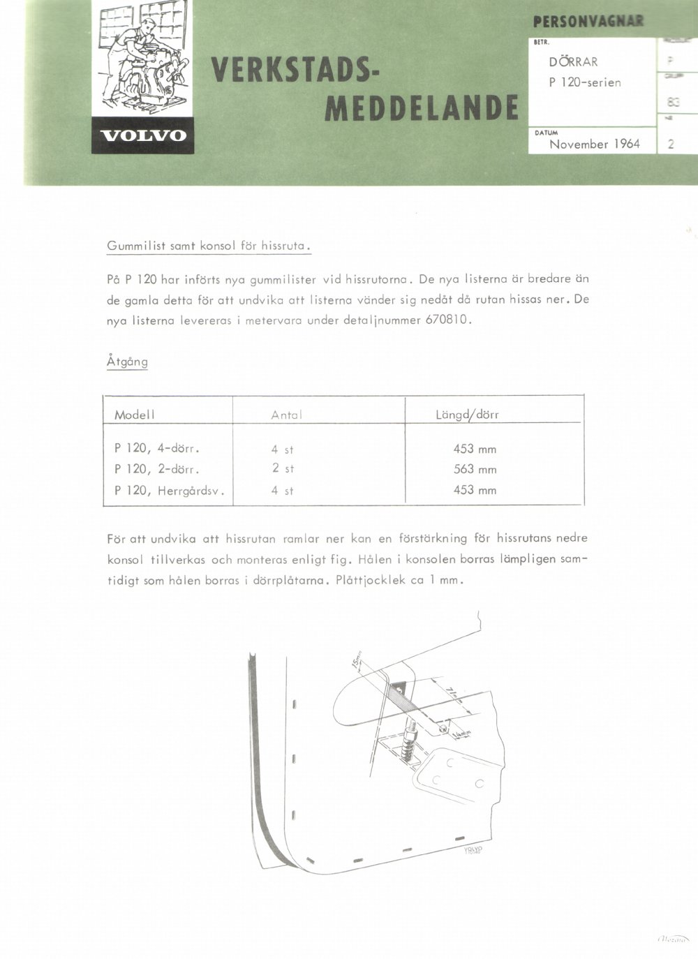 Verkstadsmeddelande/Work shop bulletins and Servicemeddelanden/Service bulletins for the following models: Volvo P1800, Volvo P1800S, Volvo P1800E, Volvo P1800ES, Volvo PV,Volvo PV 444, Volvo PV 544, Volvo Amazon, Volvo 120, Volvo 130, Volvo 220, Volvo 140 , Volvo 240, Volvo 164, Volvo 264 