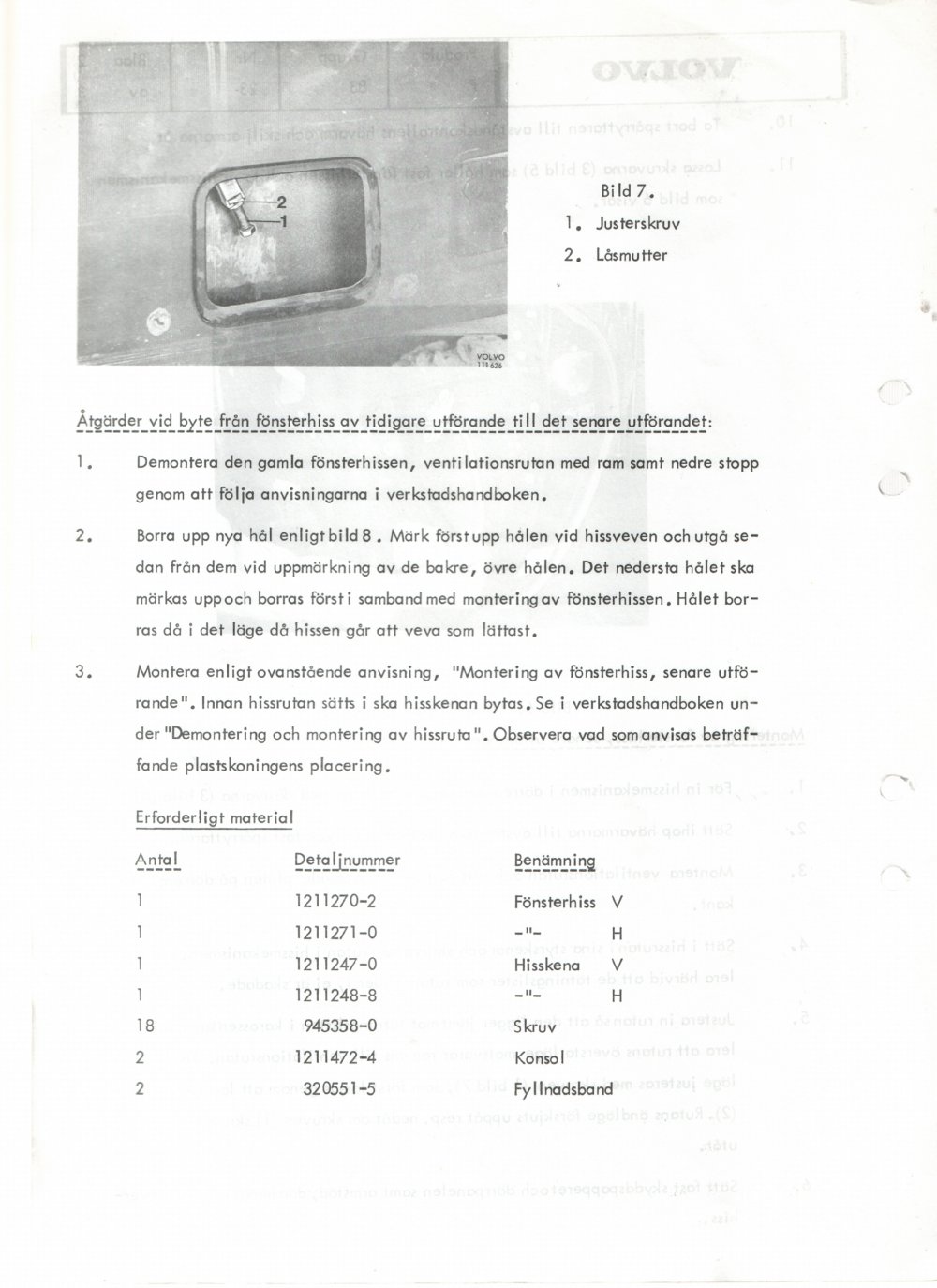 Verkstadsmeddelande/Work shop bulletins and Servicemeddelanden/Service bulletins for the following models: Volvo P1800, Volvo P1800S, Volvo P1800E, Volvo P1800ES, Volvo PV,Volvo PV 444, Volvo PV 544, Volvo Amazon, Volvo 120, Volvo 130, Volvo 220, Volvo 140 , Volvo 240, Volvo 164, Volvo 264 