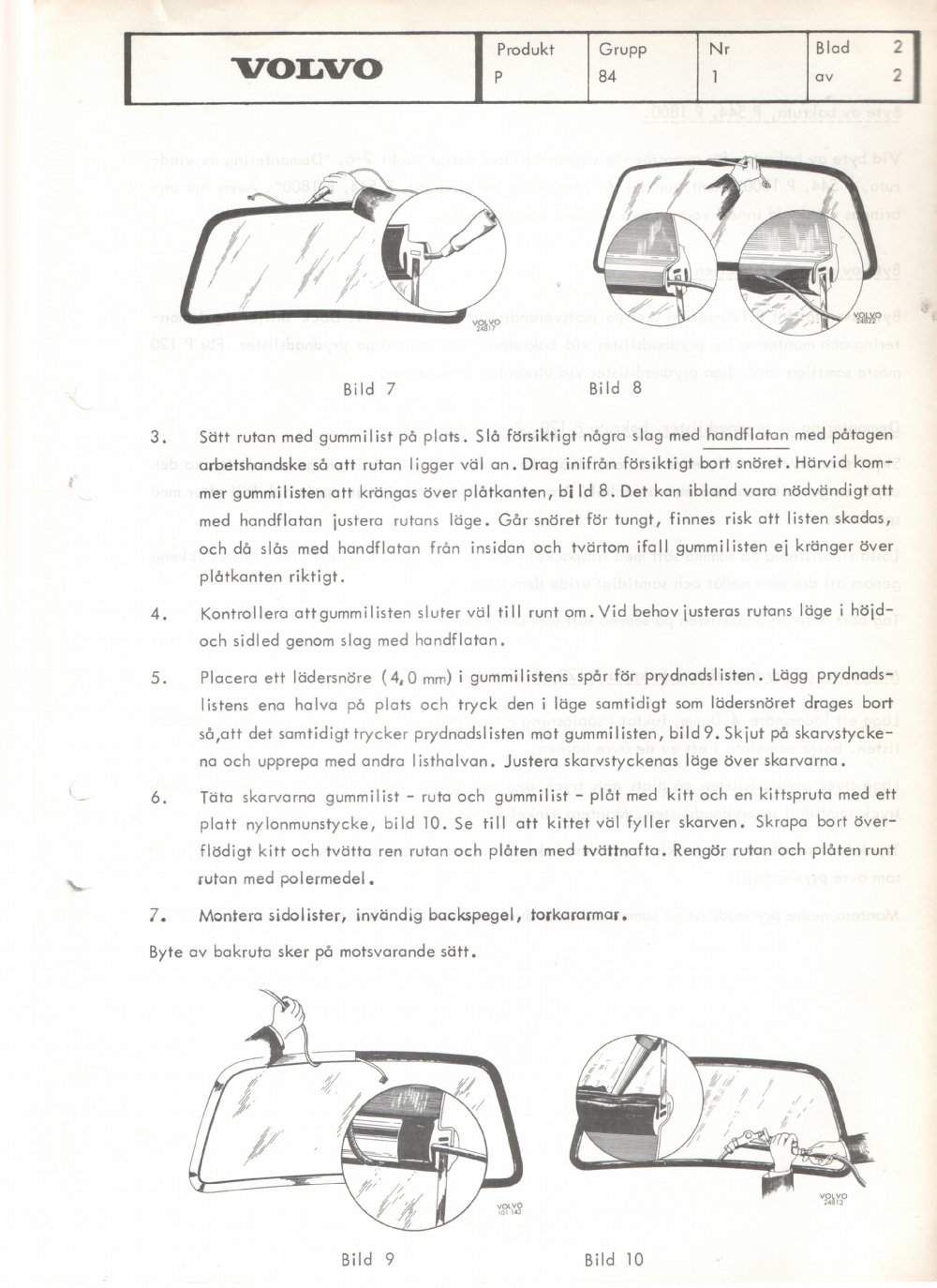 Verkstadsmeddelande/Work shop bulletins and Servicemeddelanden/Service bulletins for the following models: Volvo P1800, Volvo P1800S, Volvo P1800E, Volvo P1800ES, Volvo PV,Volvo PV 444, Volvo PV 544, Volvo Amazon, Volvo 120, Volvo 130, Volvo 220, Volvo 140 , Volvo 240, Volvo 164, Volvo 264 