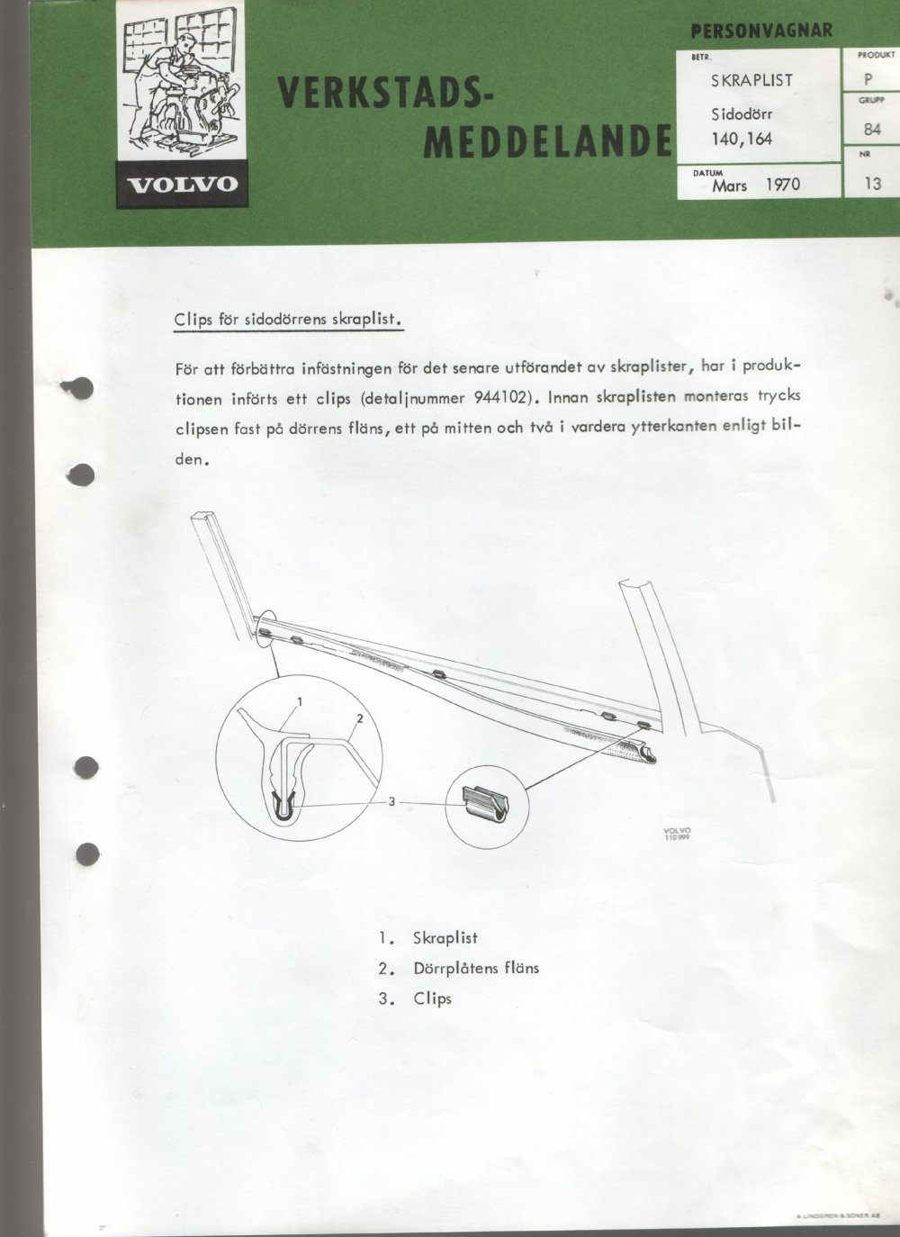 Verkstadsmeddelande/Work shop bulletins and Servicemeddelanden/Service bulletins for the following models: Volvo P1800, Volvo P1800S, Volvo P1800E, Volvo P1800ES, Volvo PV,Volvo PV 444, Volvo PV 544, Volvo Amazon, Volvo 120, Volvo 130, Volvo 220, Volvo 140 , Volvo 240, Volvo 164, Volvo 264 