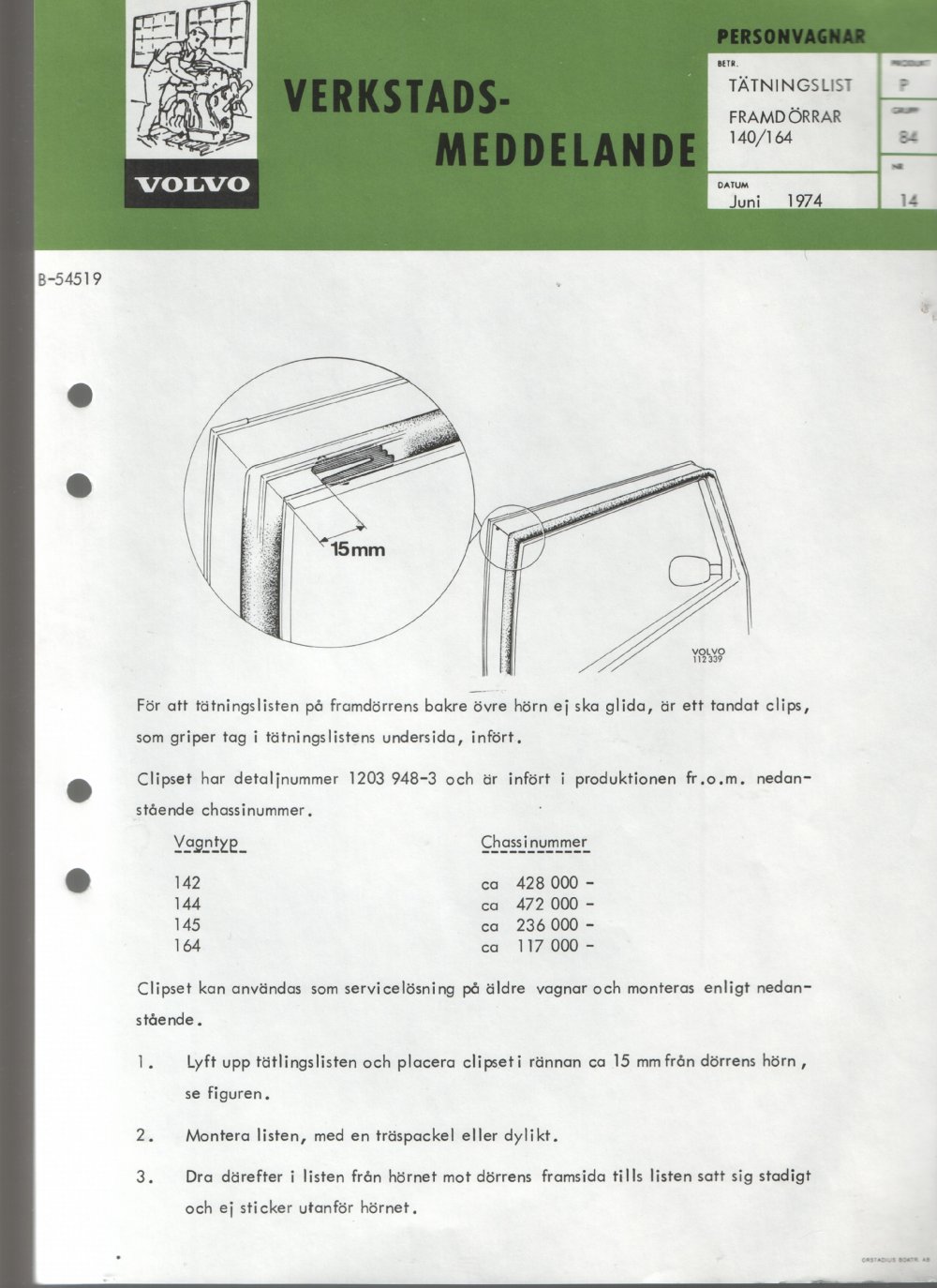 Verkstadsmeddelande/Work shop bulletins and Servicemeddelanden/Service bulletins for the following models: Volvo P1800, Volvo P1800S, Volvo P1800E, Volvo P1800ES, Volvo PV,Volvo PV 444, Volvo PV 544, Volvo Amazon, Volvo 120, Volvo 130, Volvo 220, Volvo 140 , Volvo 240, Volvo 164, Volvo 264 