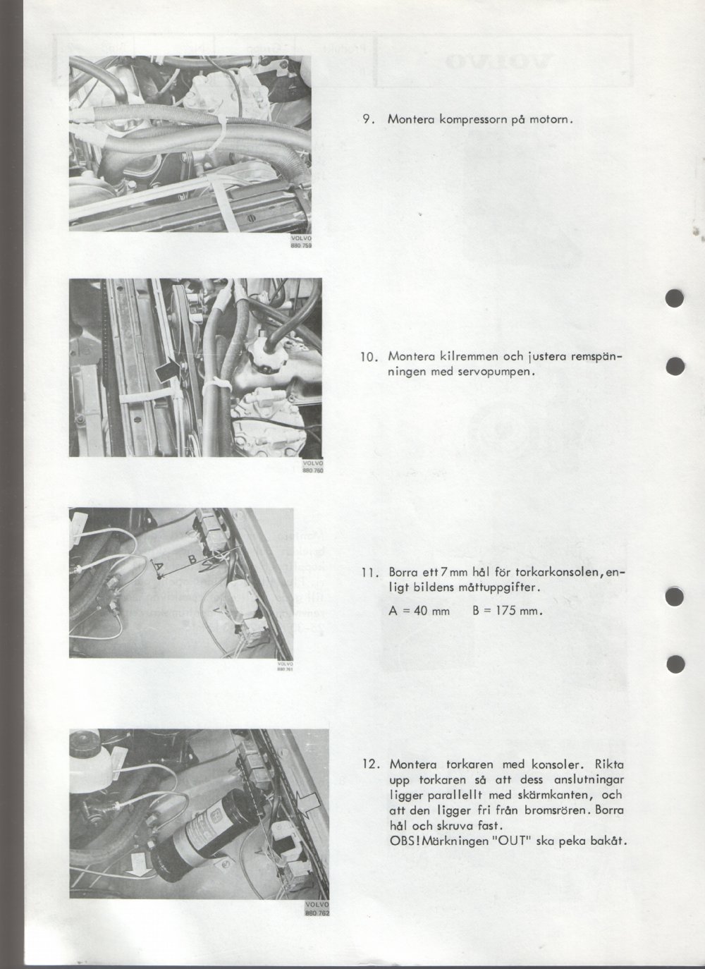 Verkstadsmeddelande/Work shop bulletins and Servicemeddelanden/Service bulletins for the following models: Volvo P1800, Volvo P1800S, Volvo P1800E, Volvo P1800ES, Volvo PV,Volvo PV 444, Volvo PV 544, Volvo Amazon, Volvo 120, Volvo 130, Volvo 220, Volvo 140 , Volvo 240, Volvo 164, Volvo 264 
