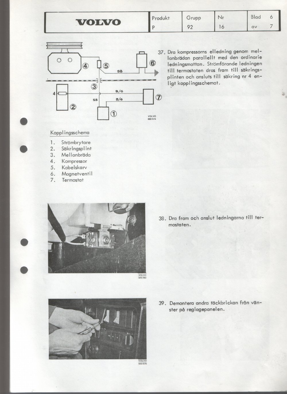 Verkstadsmeddelande/Work shop bulletins and Servicemeddelanden/Service bulletins for the following models: Volvo P1800, Volvo P1800S, Volvo P1800E, Volvo P1800ES, Volvo PV,Volvo PV 444, Volvo PV 544, Volvo Amazon, Volvo 120, Volvo 130, Volvo 220, Volvo 140 , Volvo 240, Volvo 164, Volvo 264 