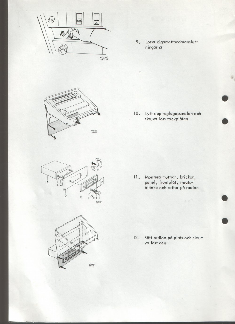Verkstadsmeddelande/Work shop bulletins and Servicemeddelanden/Service bulletins for the following models: Volvo P1800, Volvo P1800S, Volvo P1800E, Volvo P1800ES, Volvo PV,Volvo PV 444, Volvo PV 544, Volvo Amazon, Volvo 120, Volvo 130, Volvo 220, Volvo 140 , Volvo 240, Volvo 164, Volvo 264 